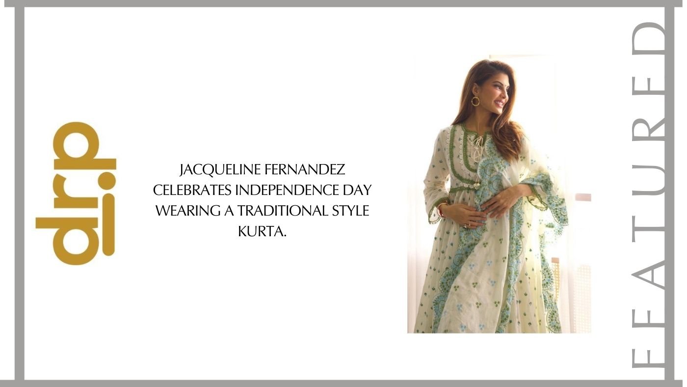 Jacqueline Fernandez celebrates Independence Day wearing a traditional style kurta - Shop Mulmul