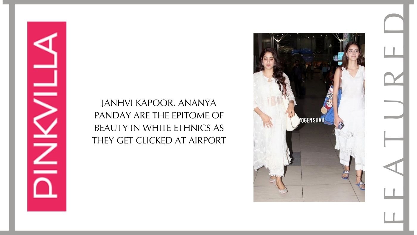Janhvi Kapoor, Ananya Panday are the epitome of beauty in white ethnics as they get clicked at airport - Shop Mulmul