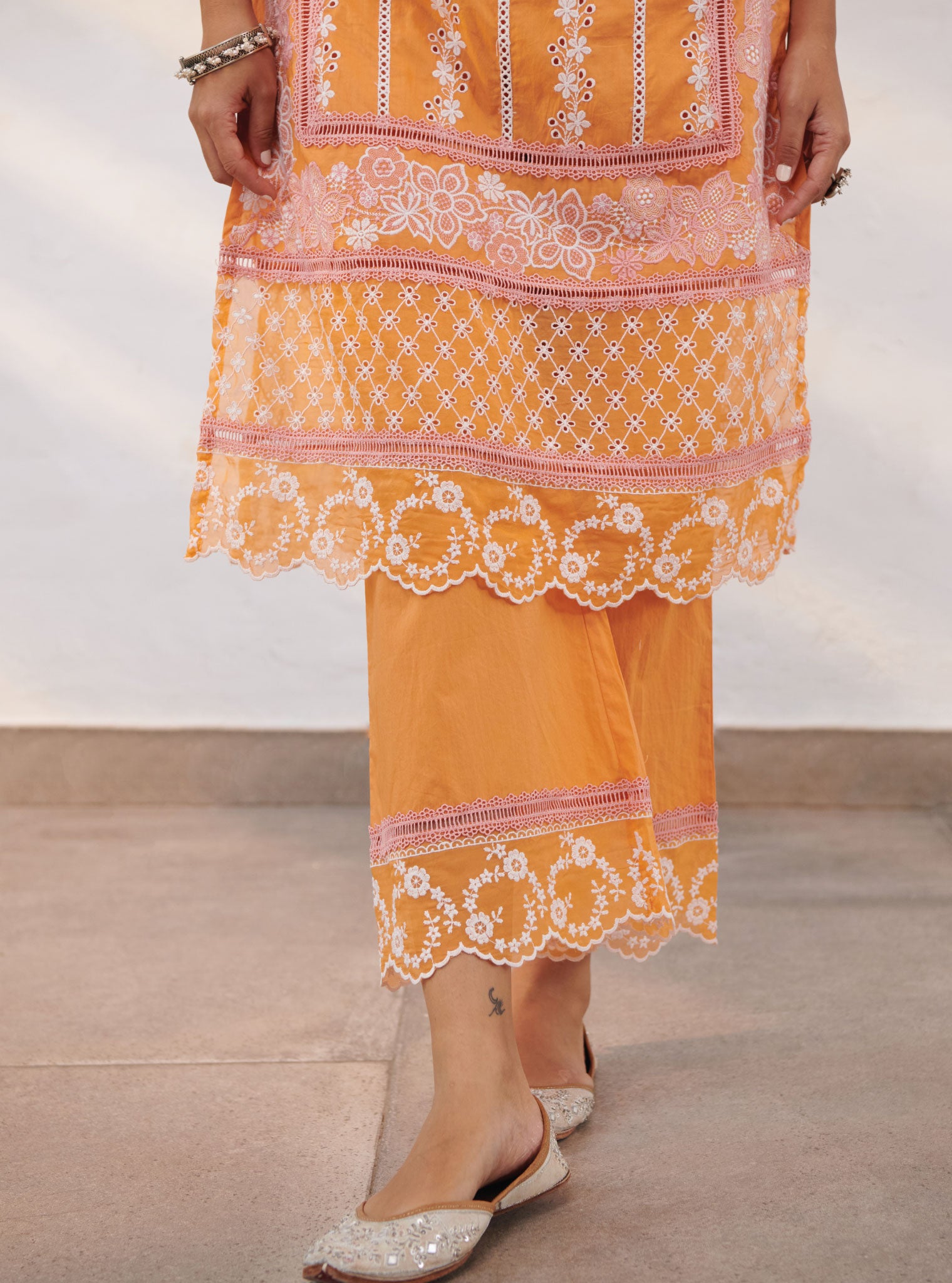 Wiltshire Cotton Orange Kurta Set