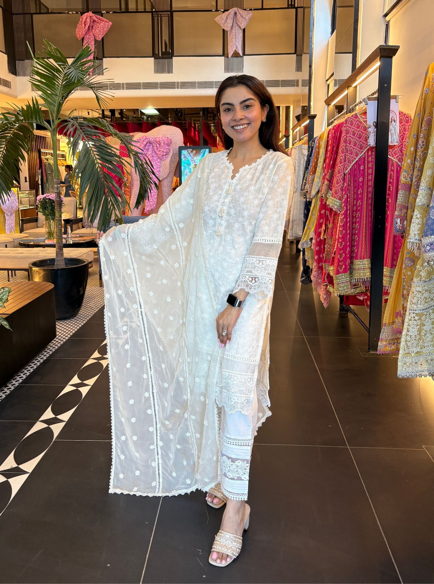 Ivy Cotton White Kurta Set