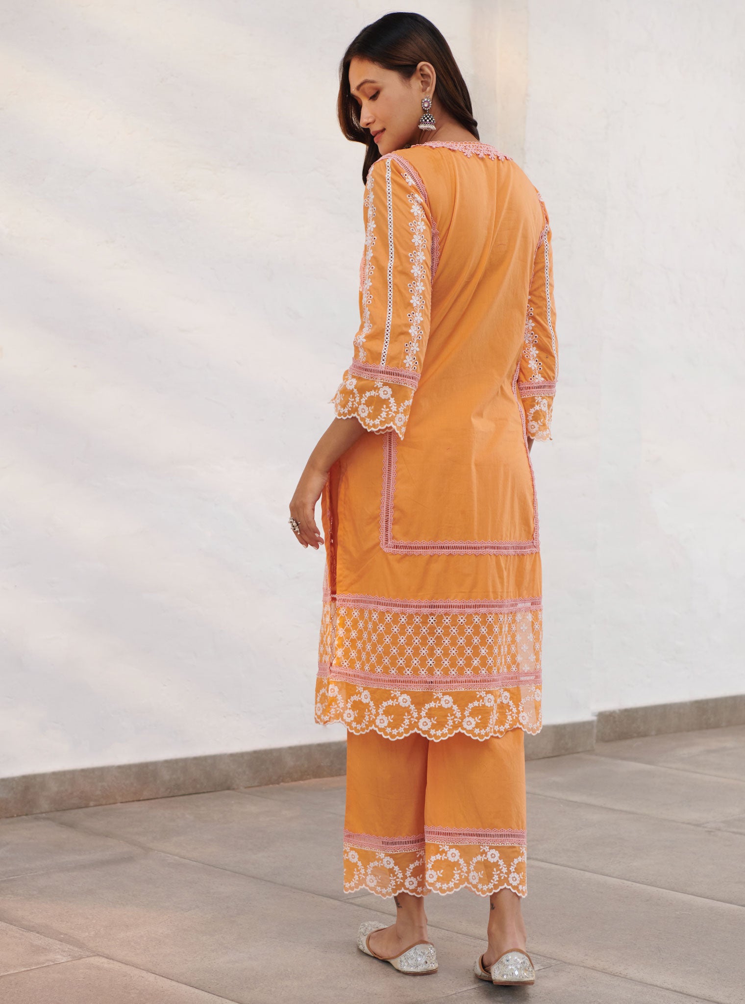 Wiltshire Cotton Orange Kurta Set