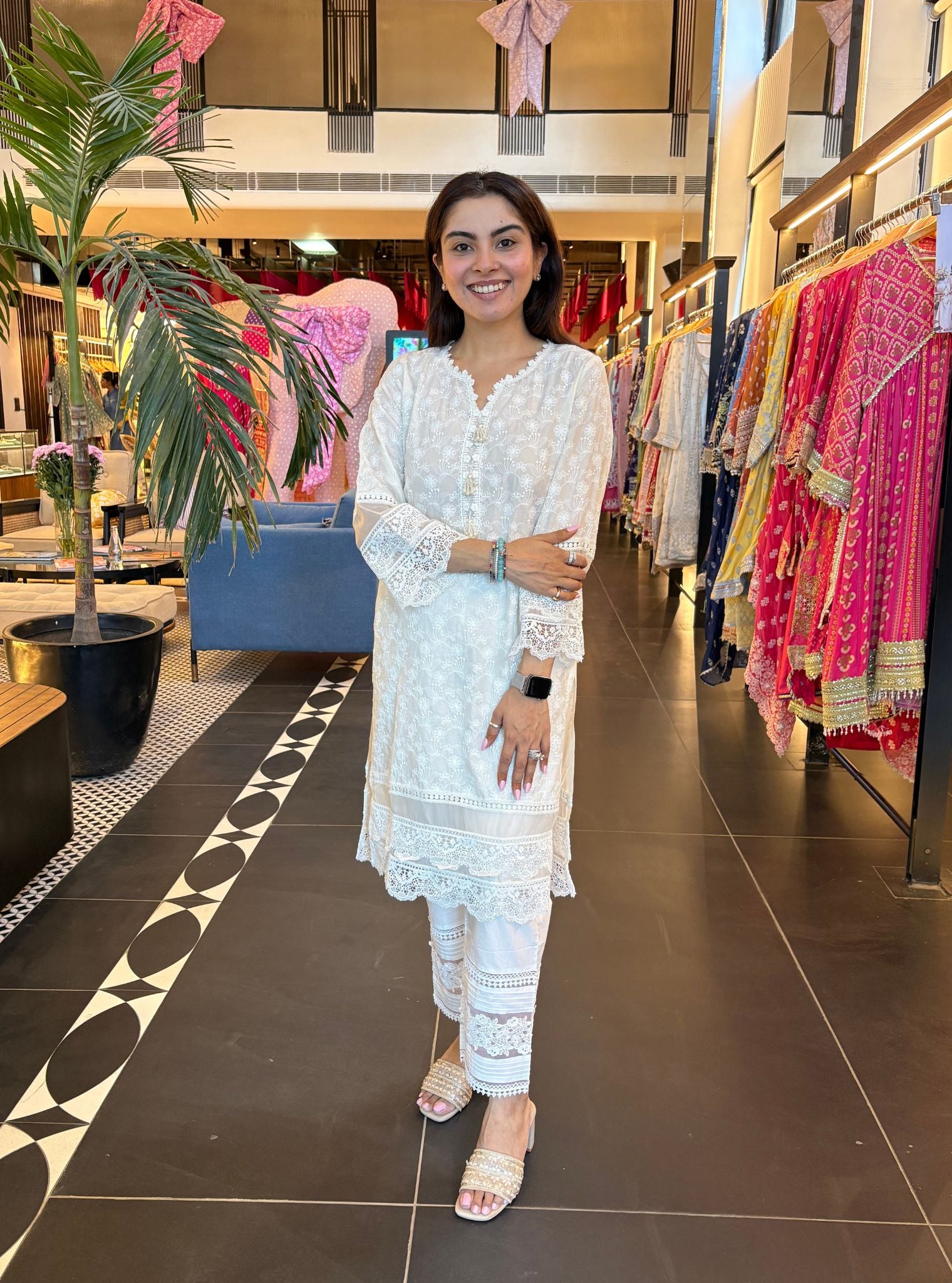 Ivy Cotton White Kurta Set