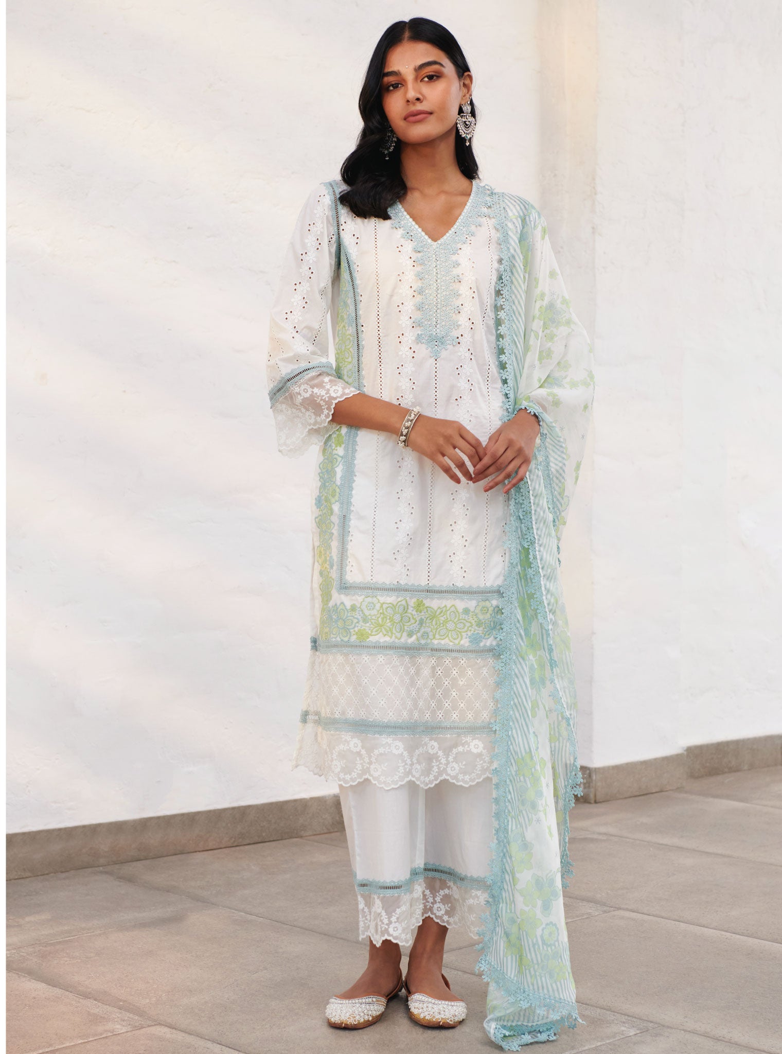 Wiltshire Cotton White Kurta Set