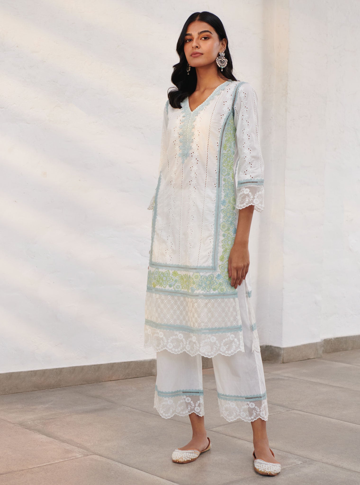 Wiltshire Cotton White Kurta Set