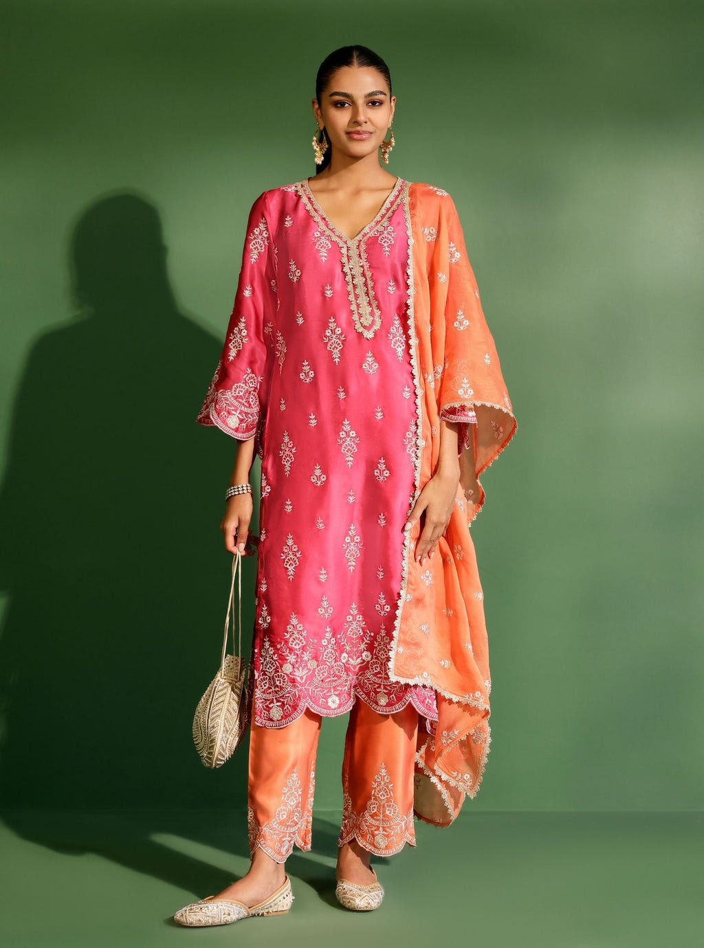 Elira Cupro Satin Fuschia Kurta Sets main image 0