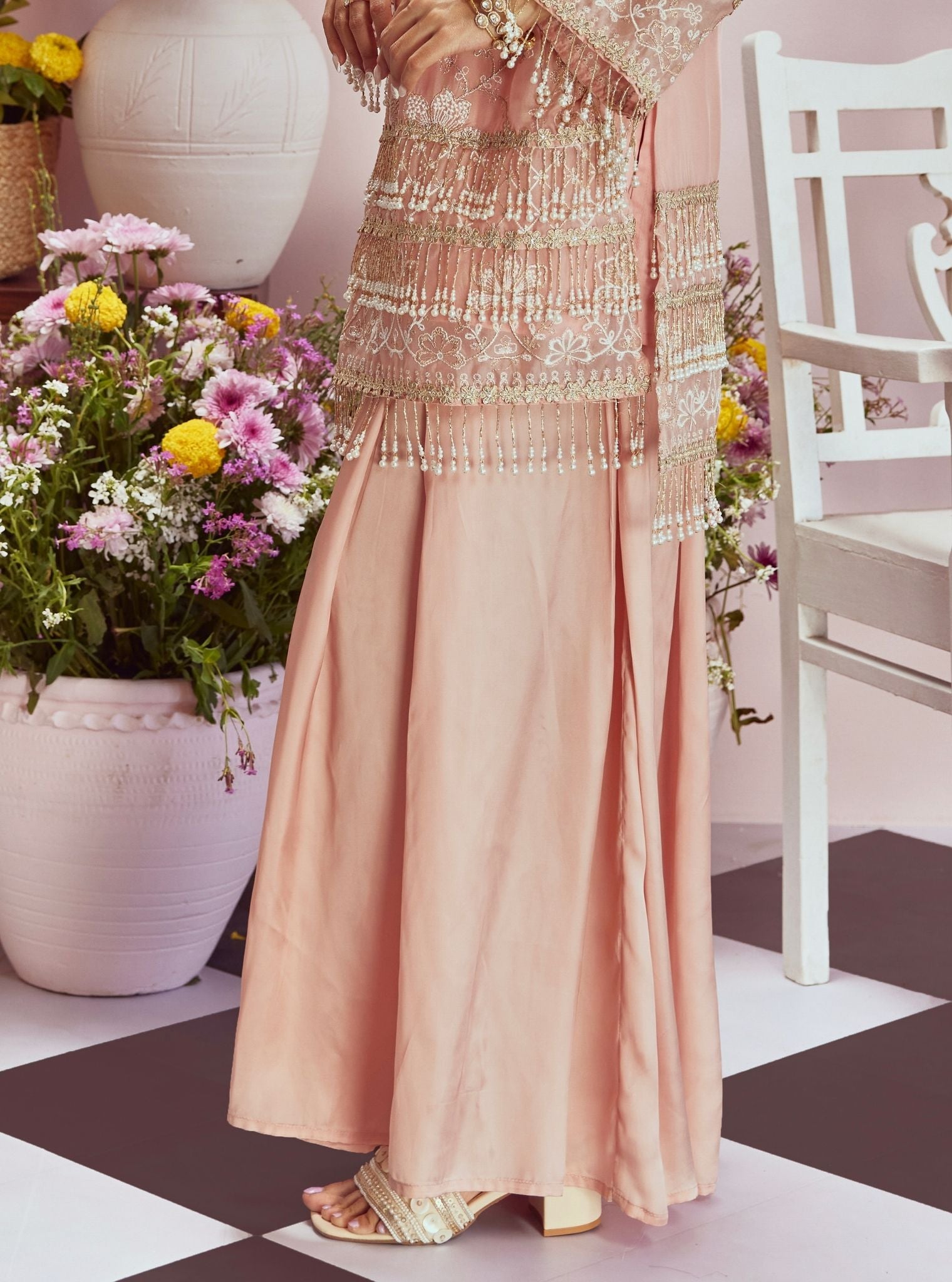 Raag Organza Pink Kurta Set