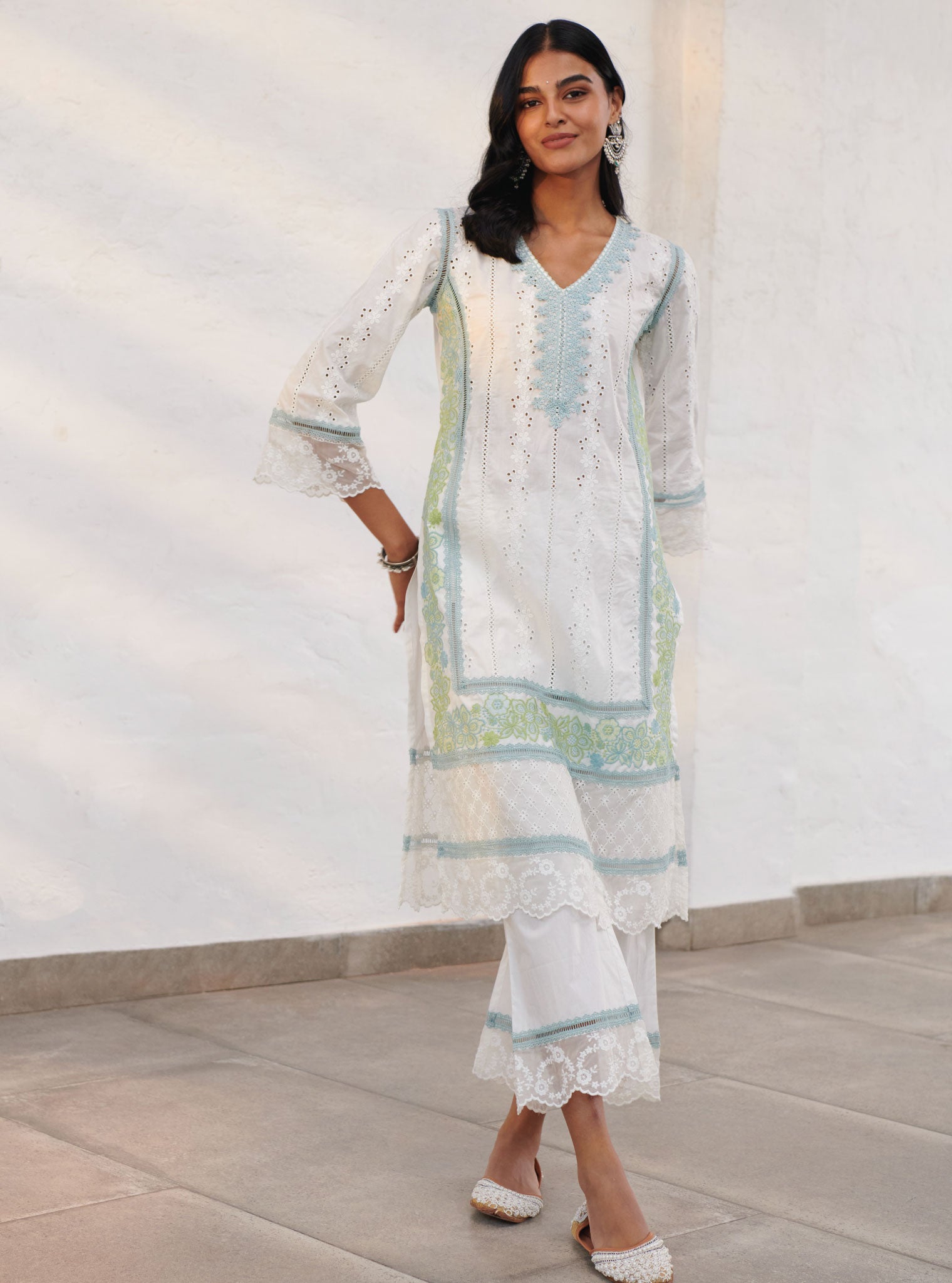Wiltshire Cotton White Kurta Set