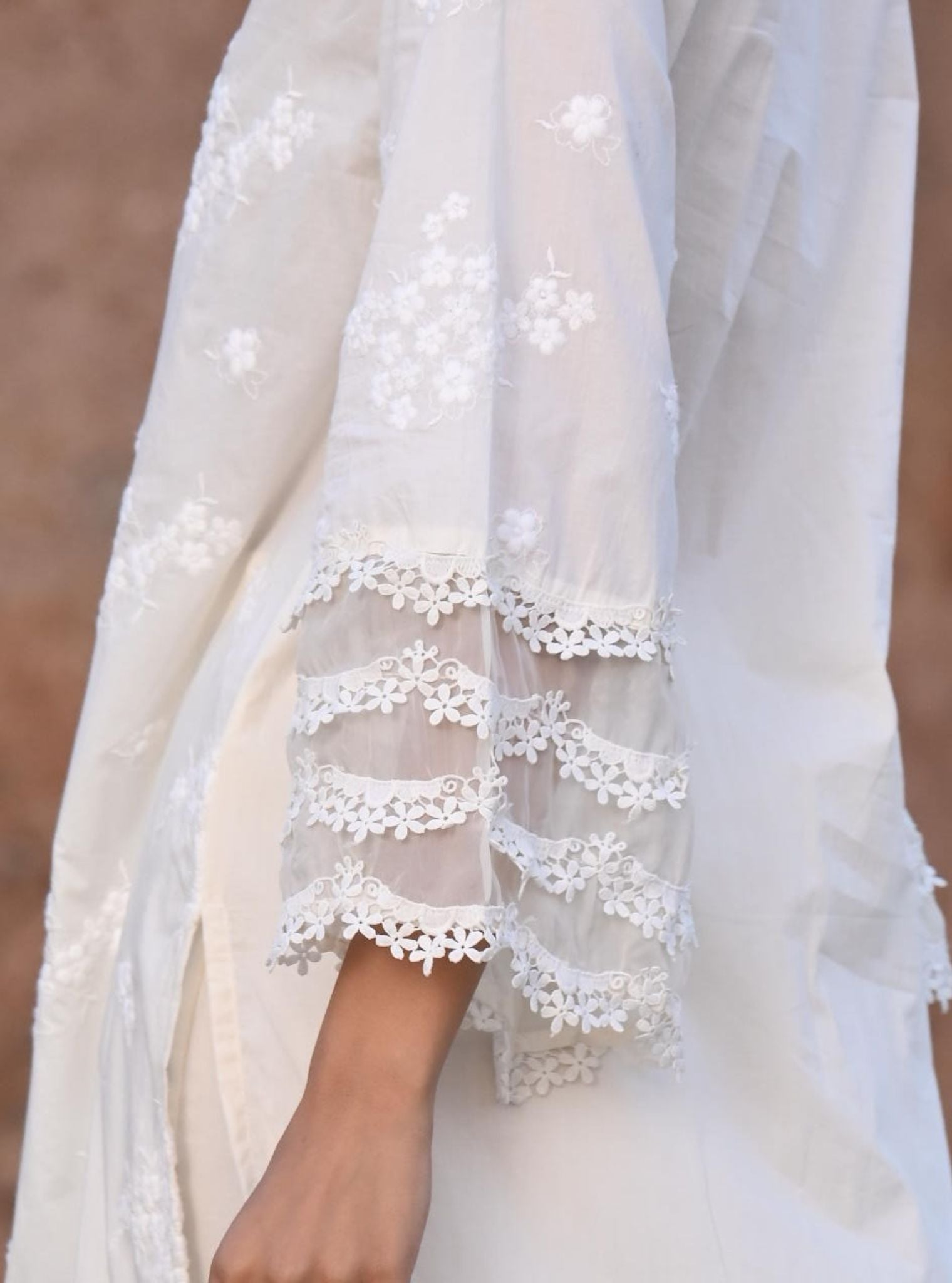 Lola Cotton Off White Kurta with Palazzo Set