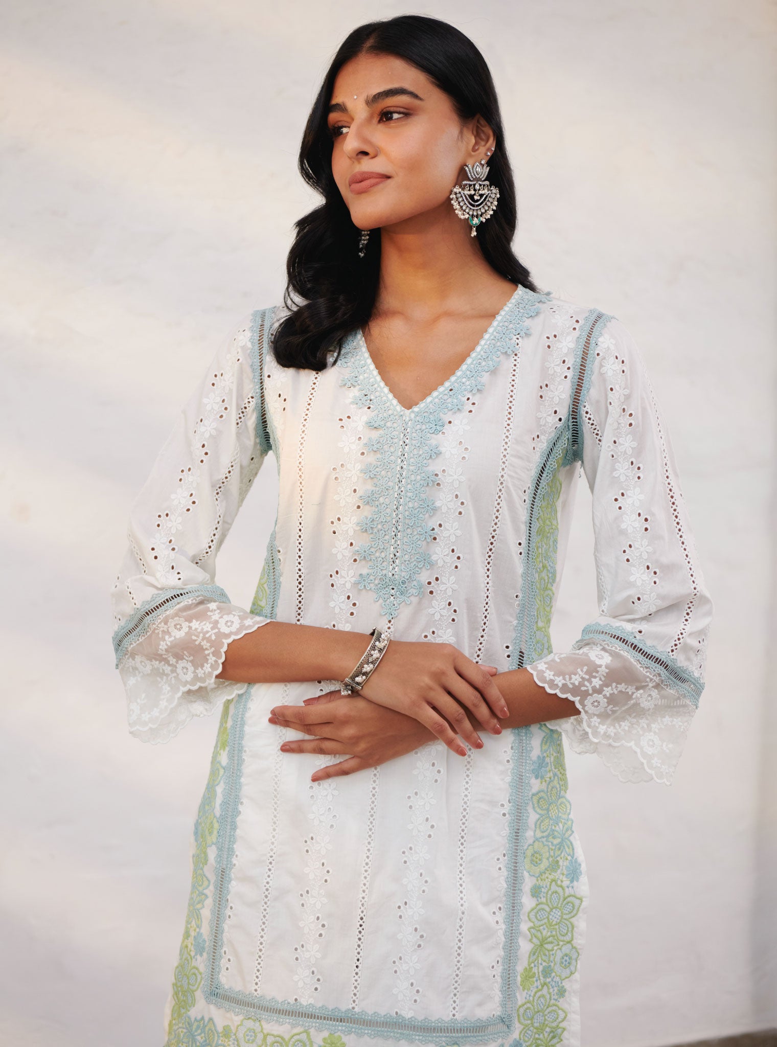 Wiltshire Cotton White Kurta Set