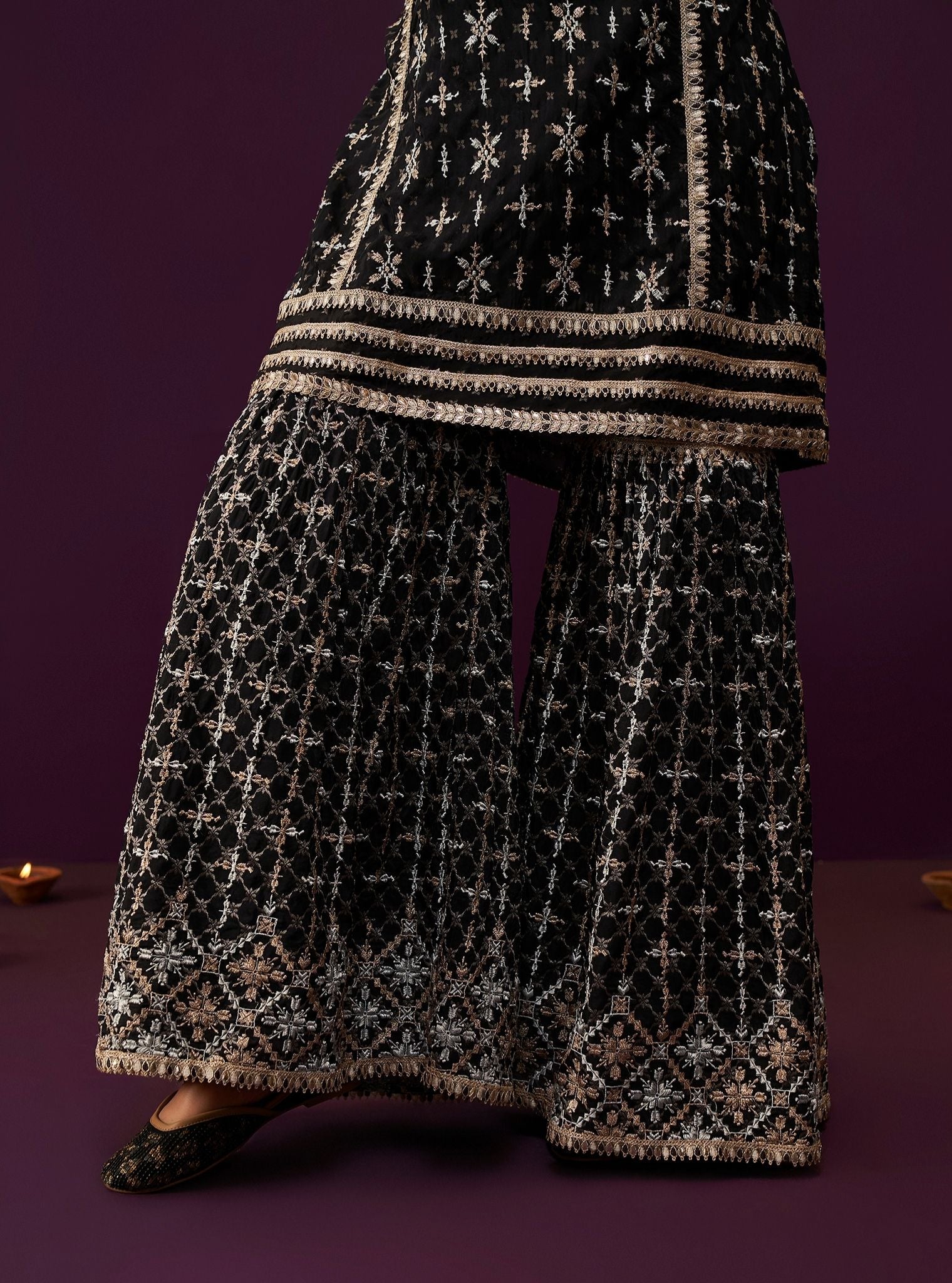 Mehreen Banarsi Black Kurta Set