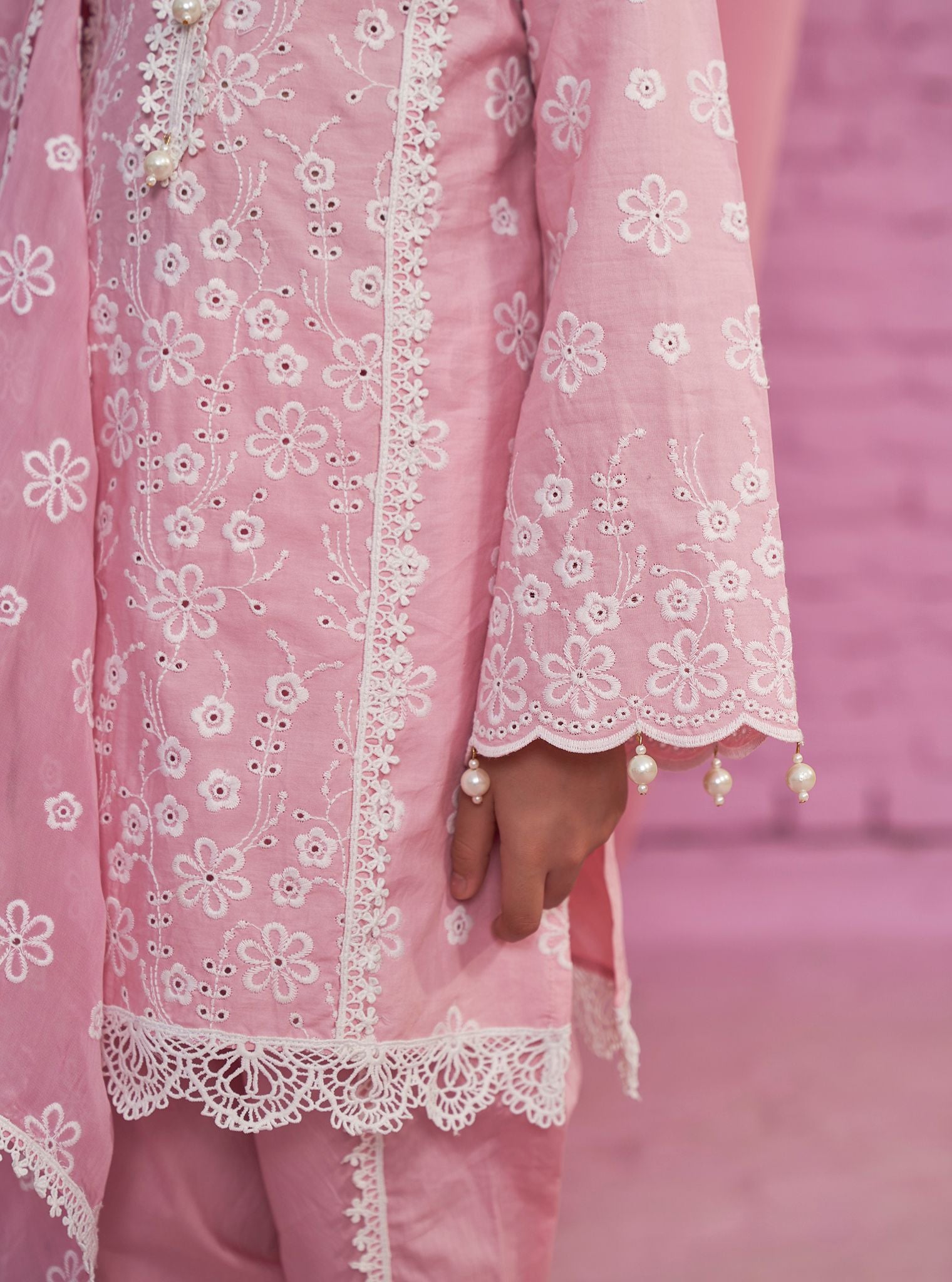 Elin Cotton Pink Kurta Set