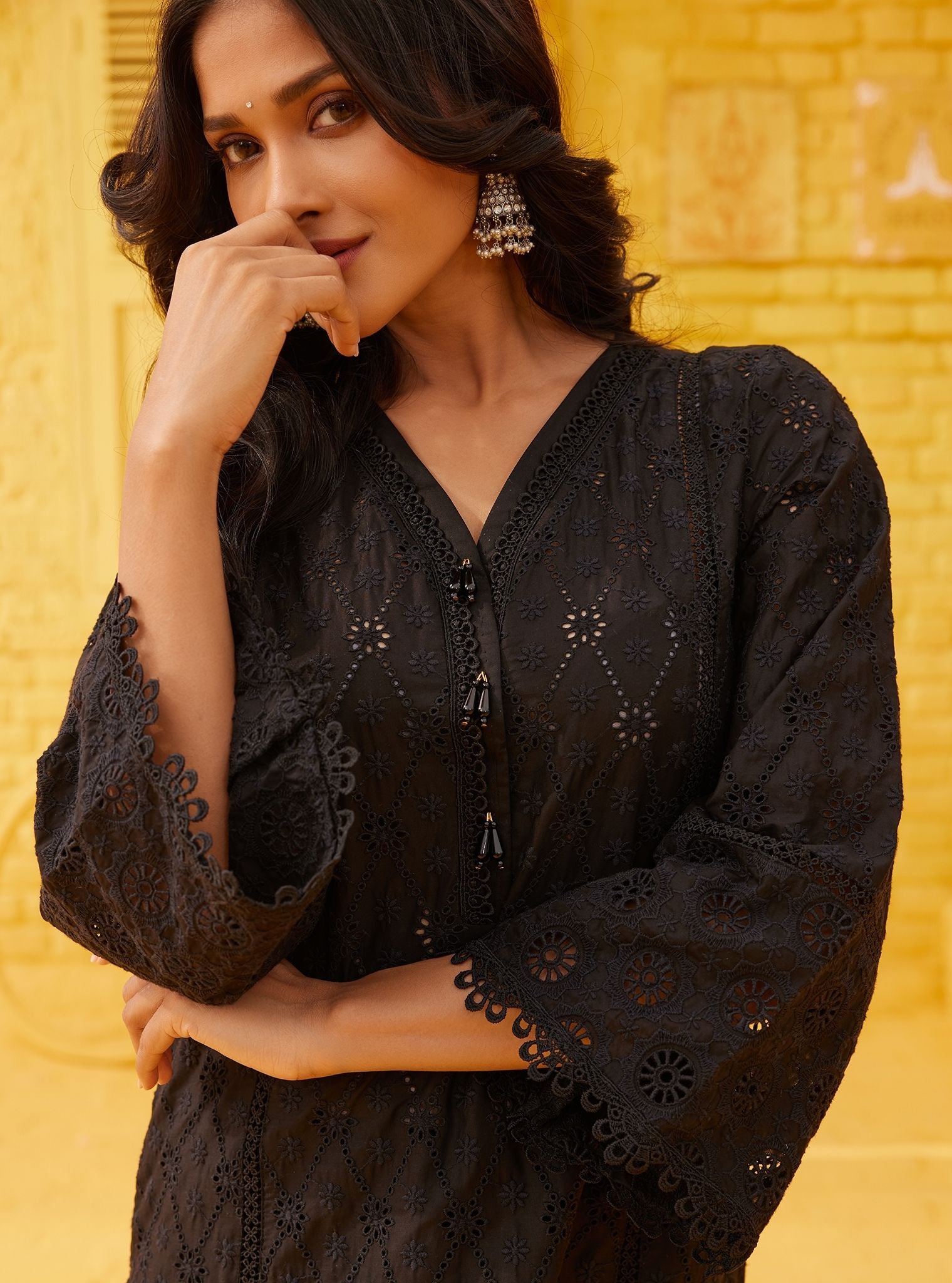 Asti Cotton Black Kurta Set