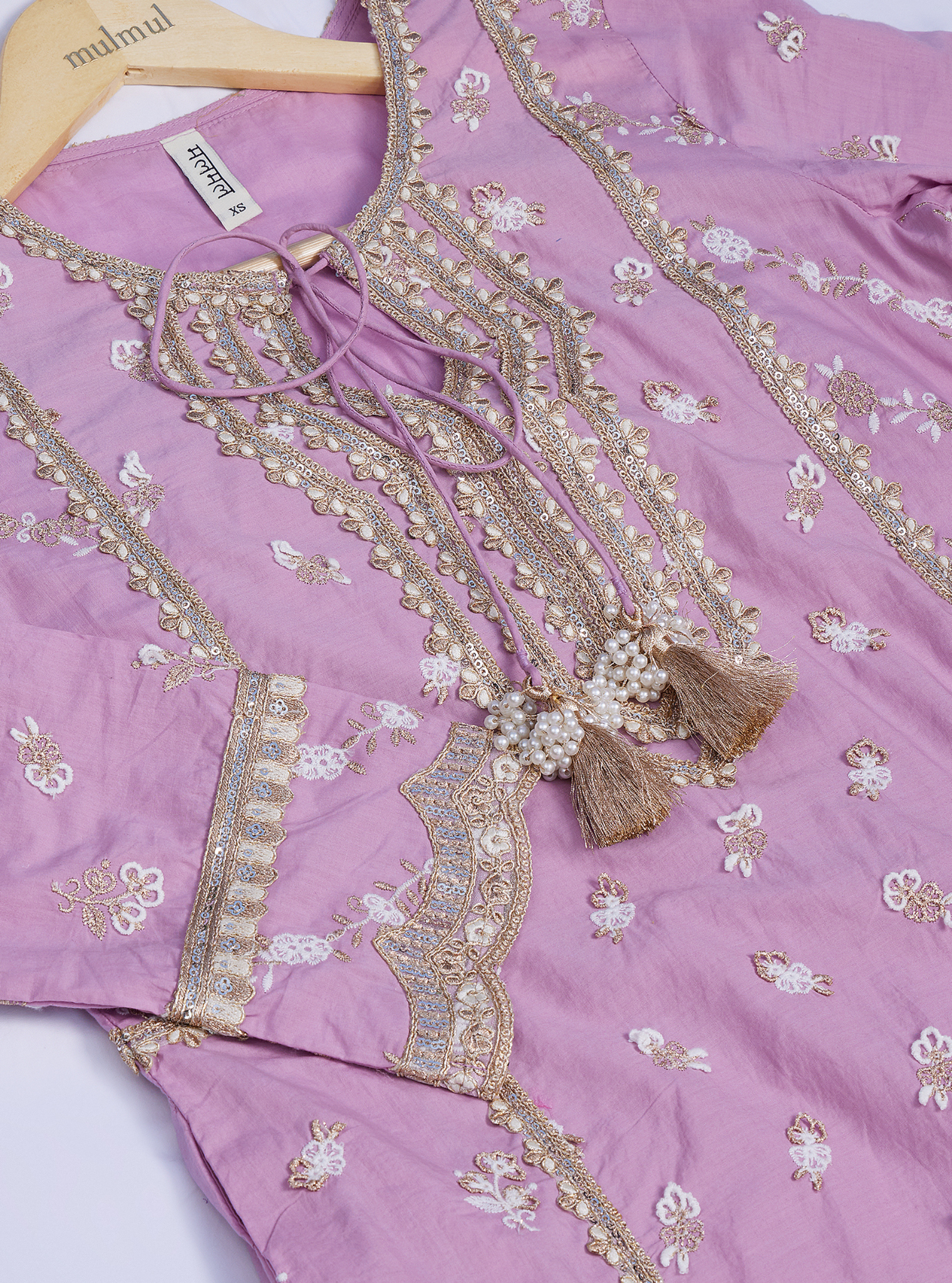 Adah Cotton Lilac Kurta Set