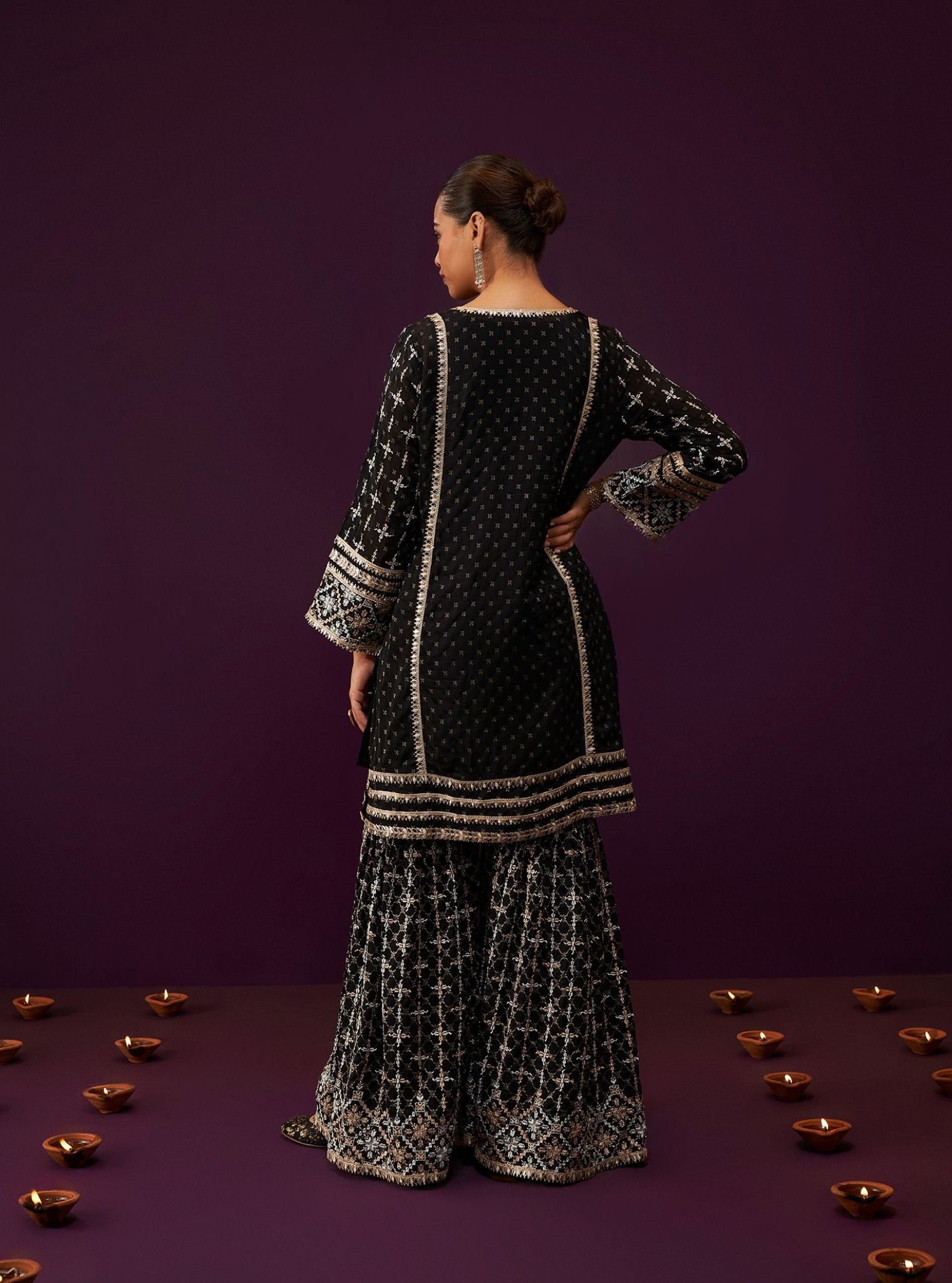Mehreen Banarsi Black Kurta Set
