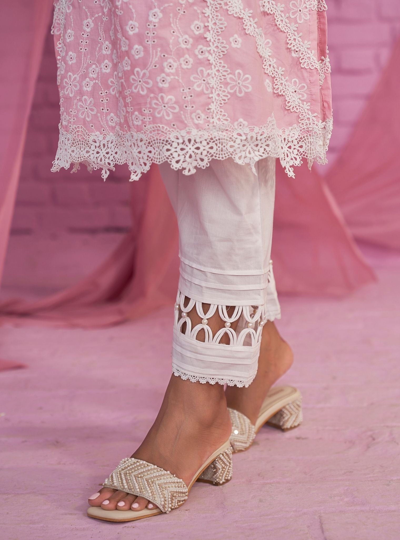 Adhira Cotton Pink Kurta Set