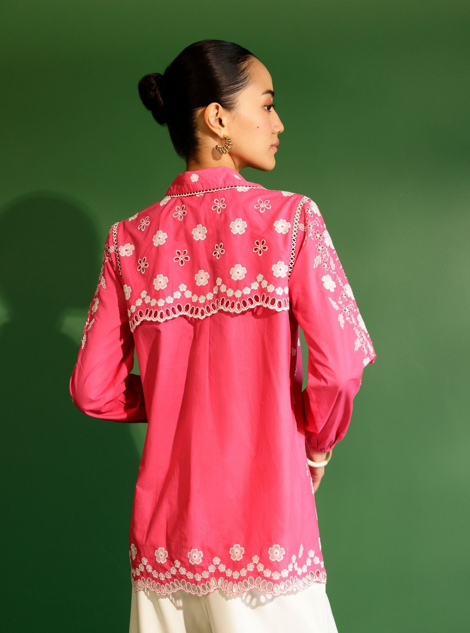 Blaine Cotton Fuschia Shirt