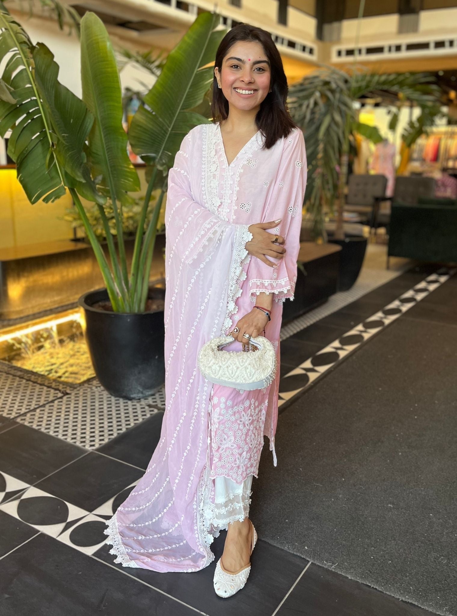 Shae Cotton Pink Kurta Set