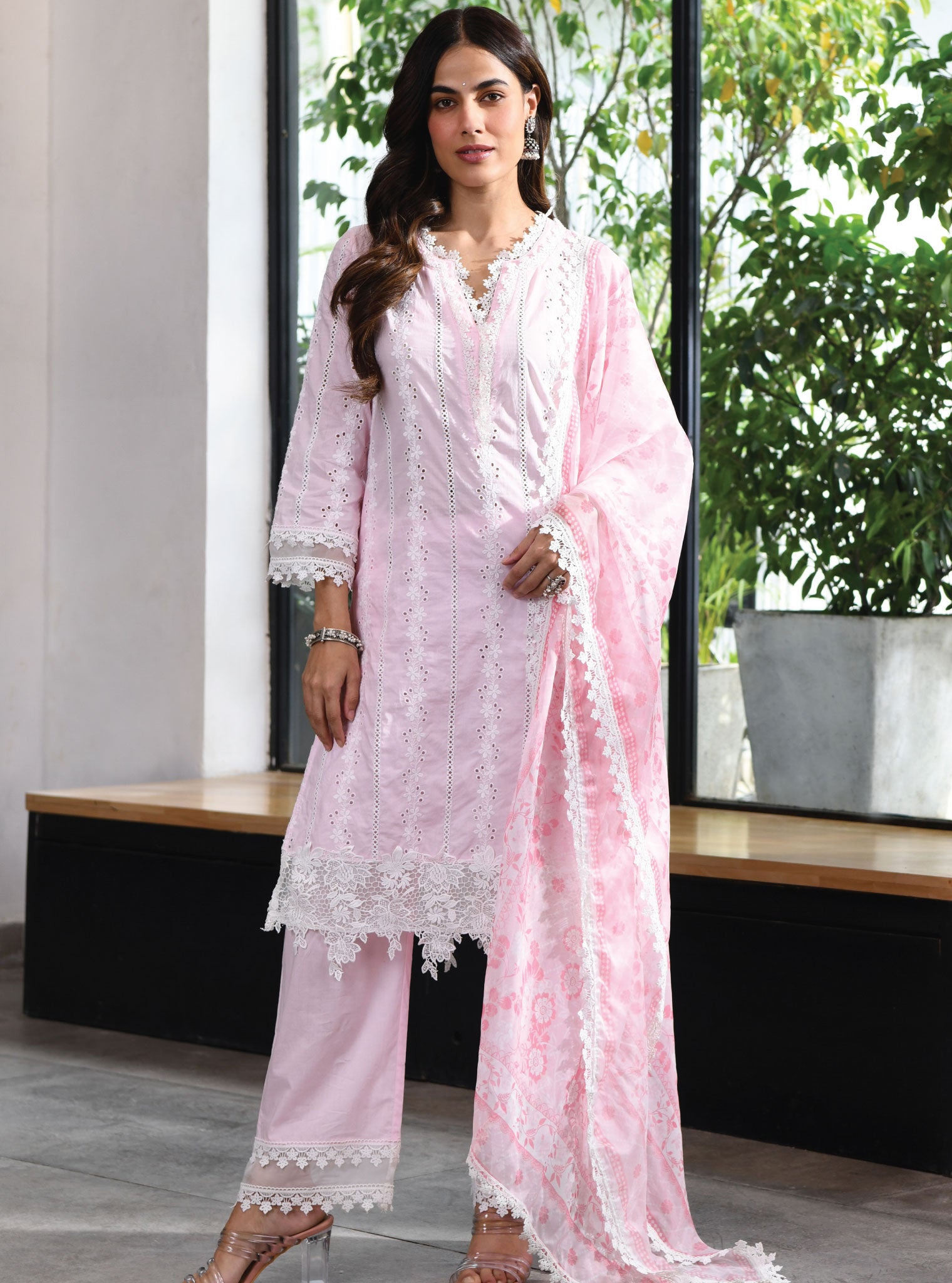 Barnet Cotton Pink Kurta Set