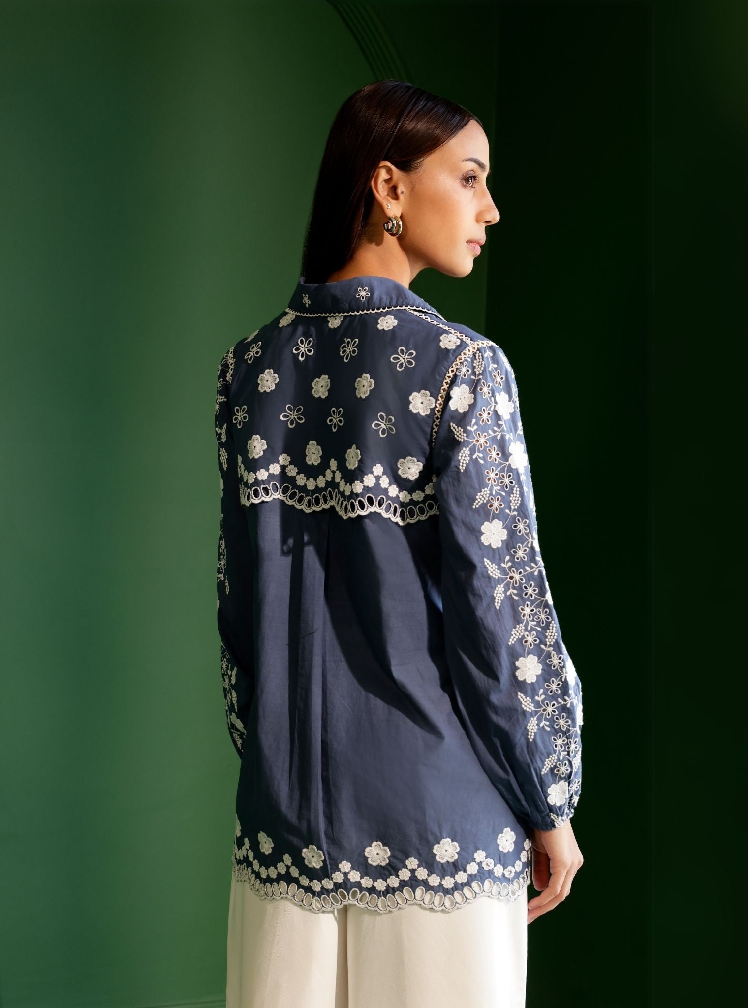Blaine Cotton Navy Shirt