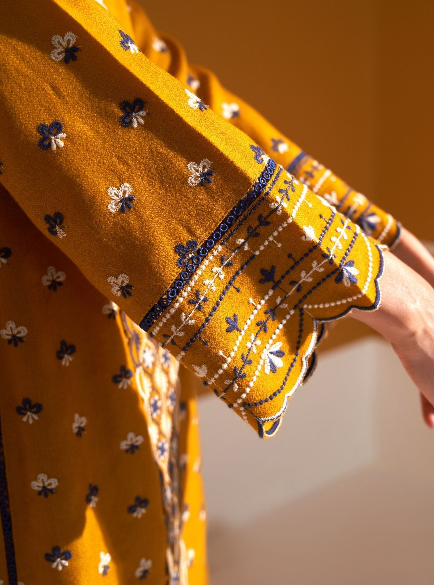 Tate Wool Mustard Kurta Set