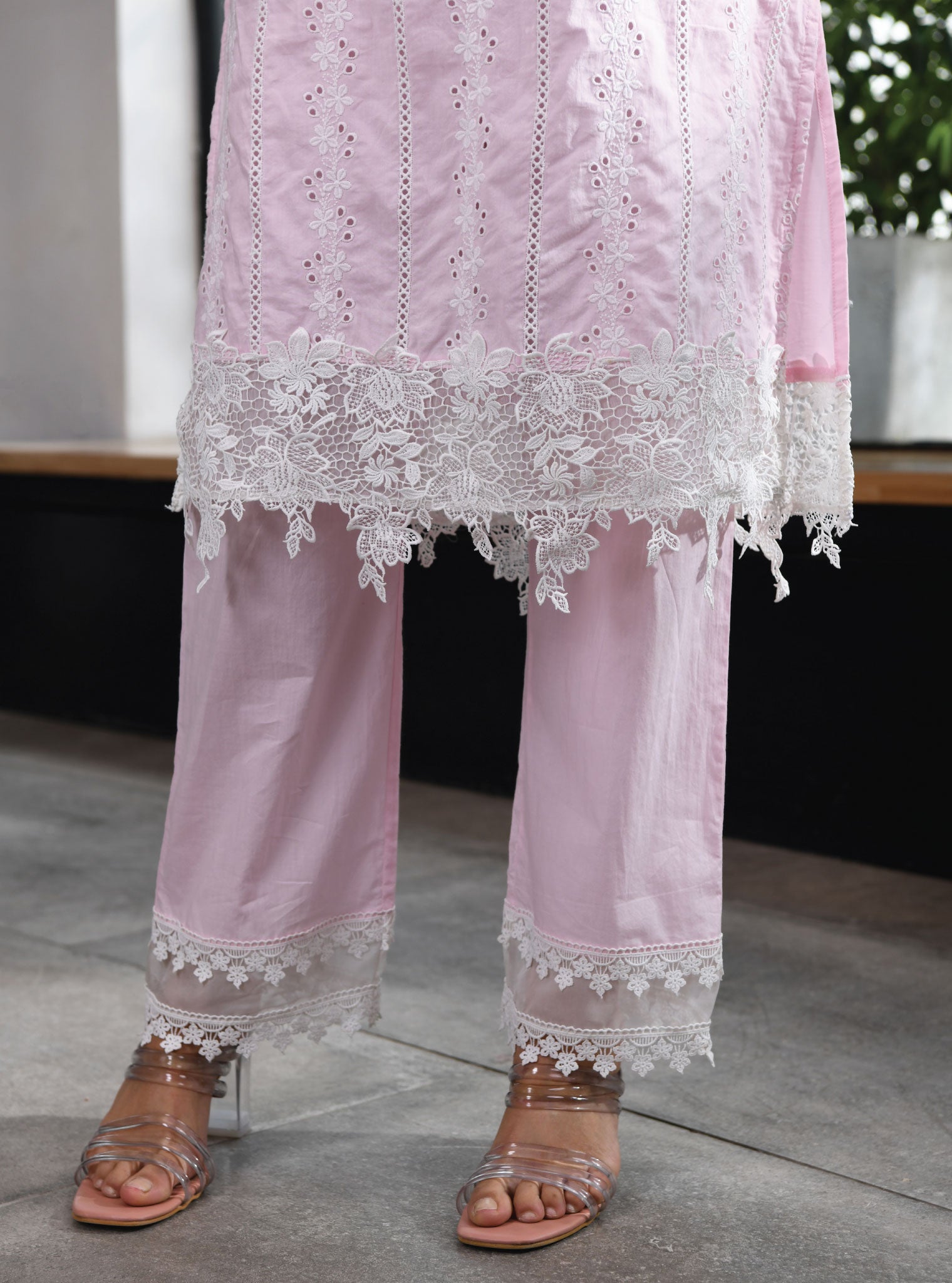 Barnet Cotton Pink Kurta Set