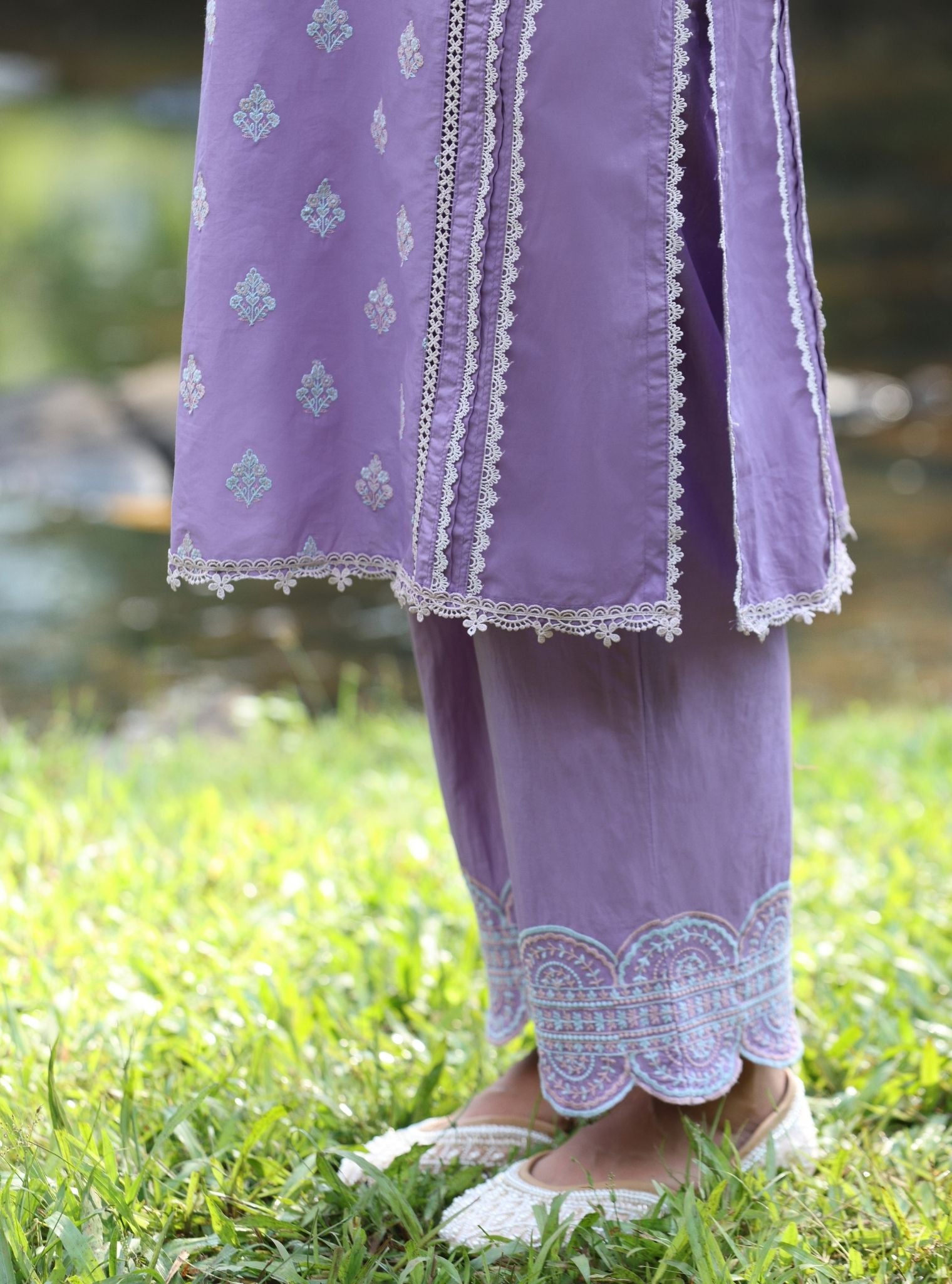 Maira Supima Cotton Violet Kurta Set