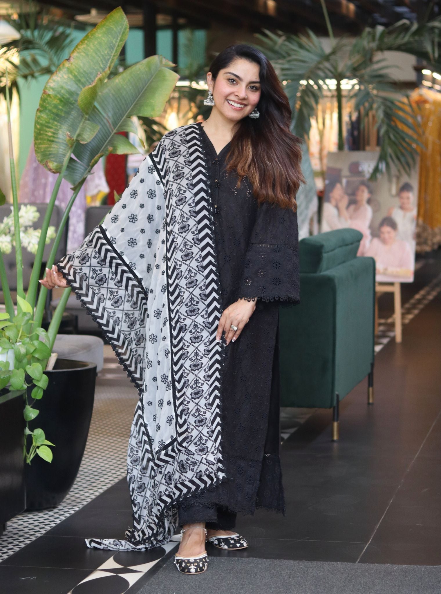 Asti Cotton Black Kurta Set