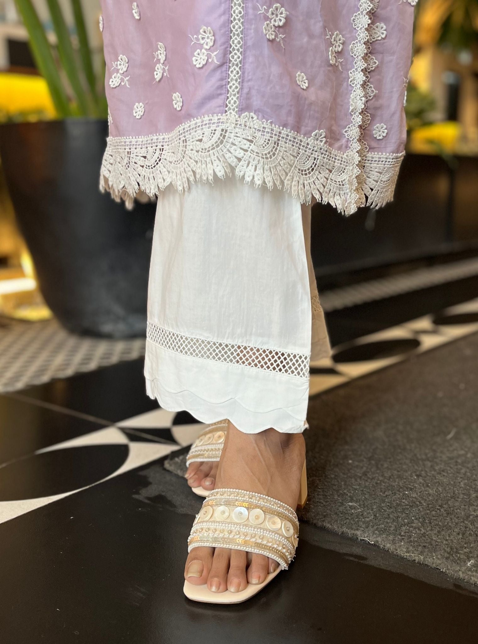 Meha Cotton Lilac Kurta Set