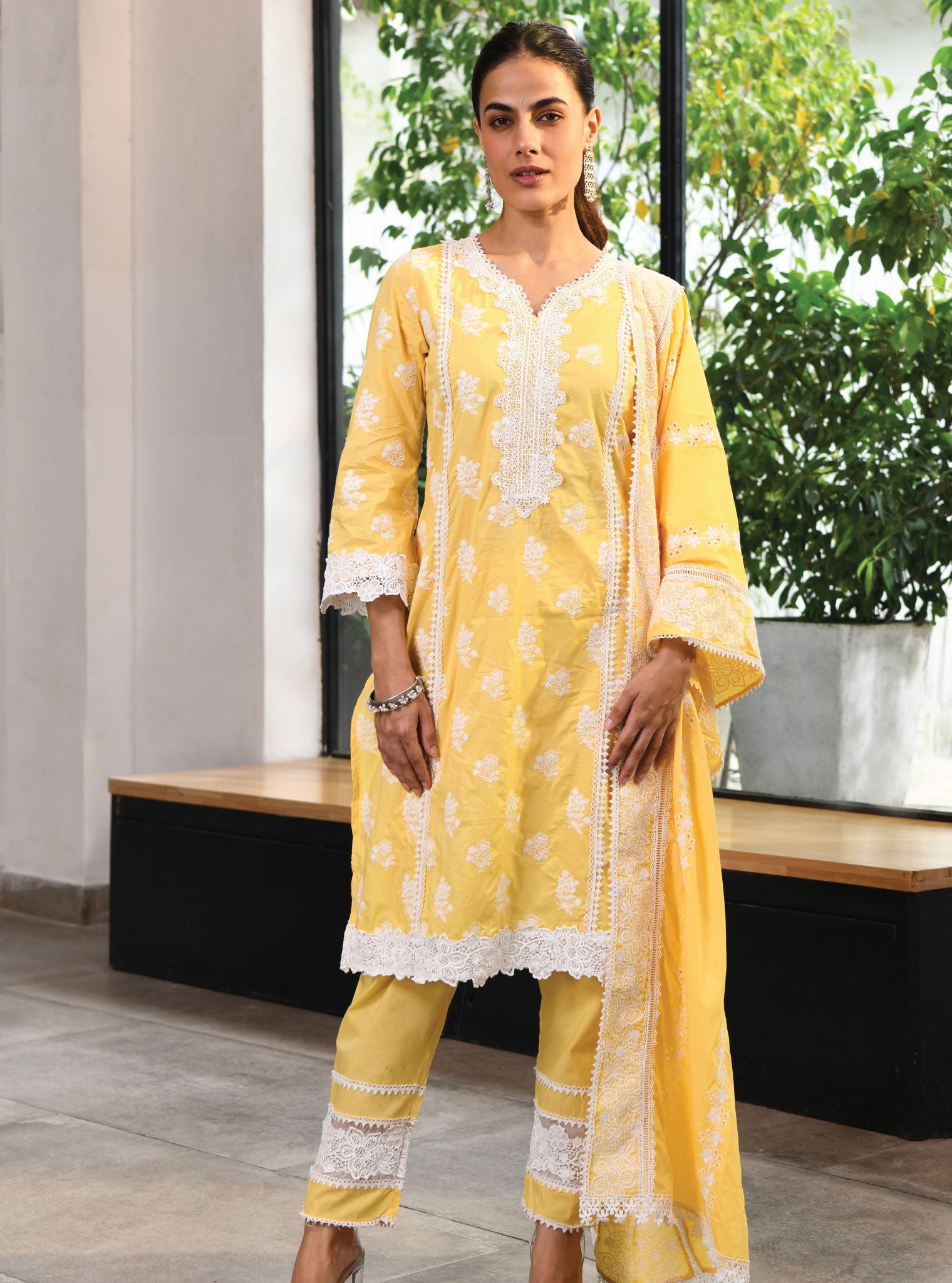 Lisburn Cotton Yellow Kurta Set