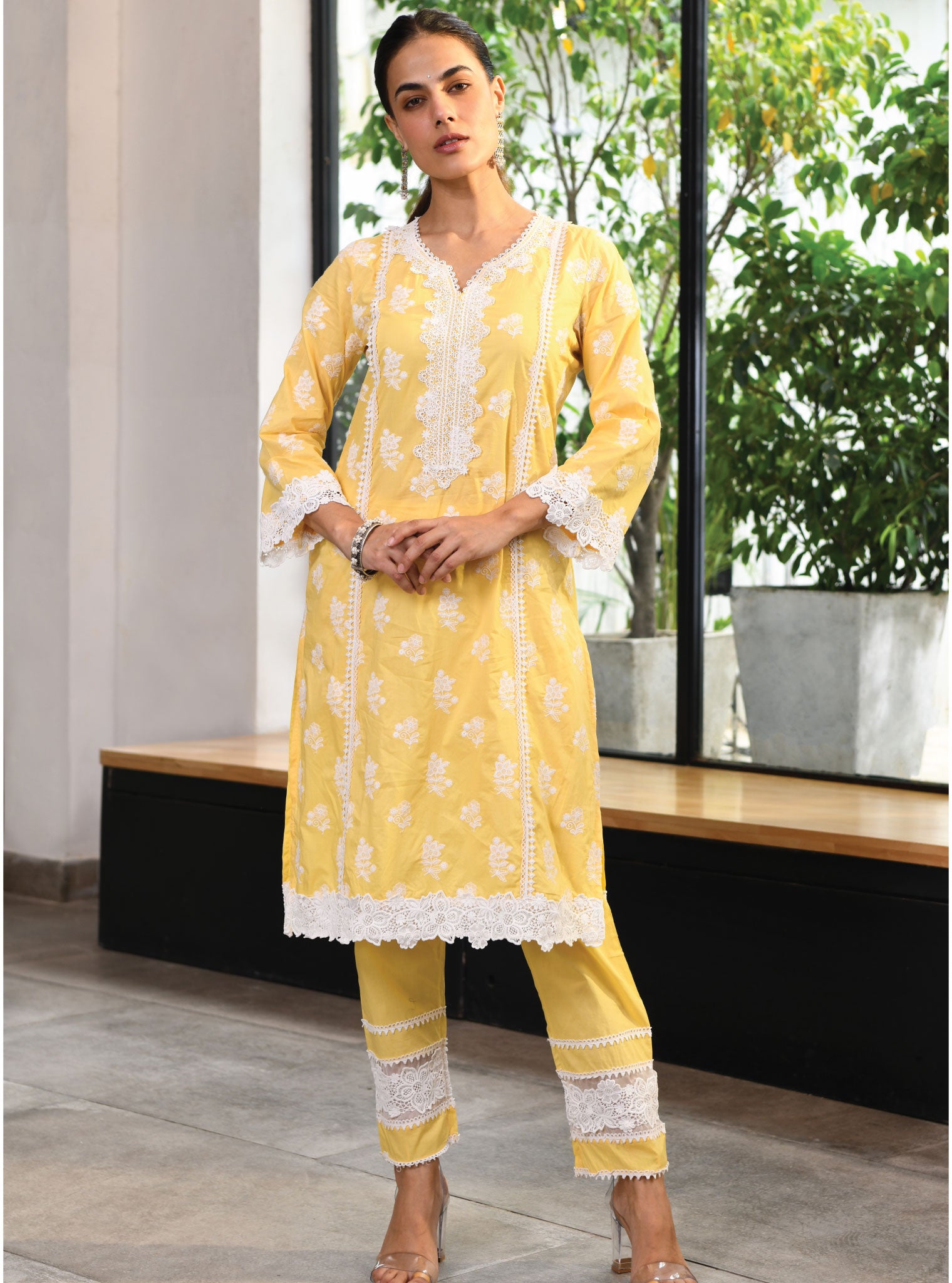 Lisburn Cotton Yellow Kurta Set