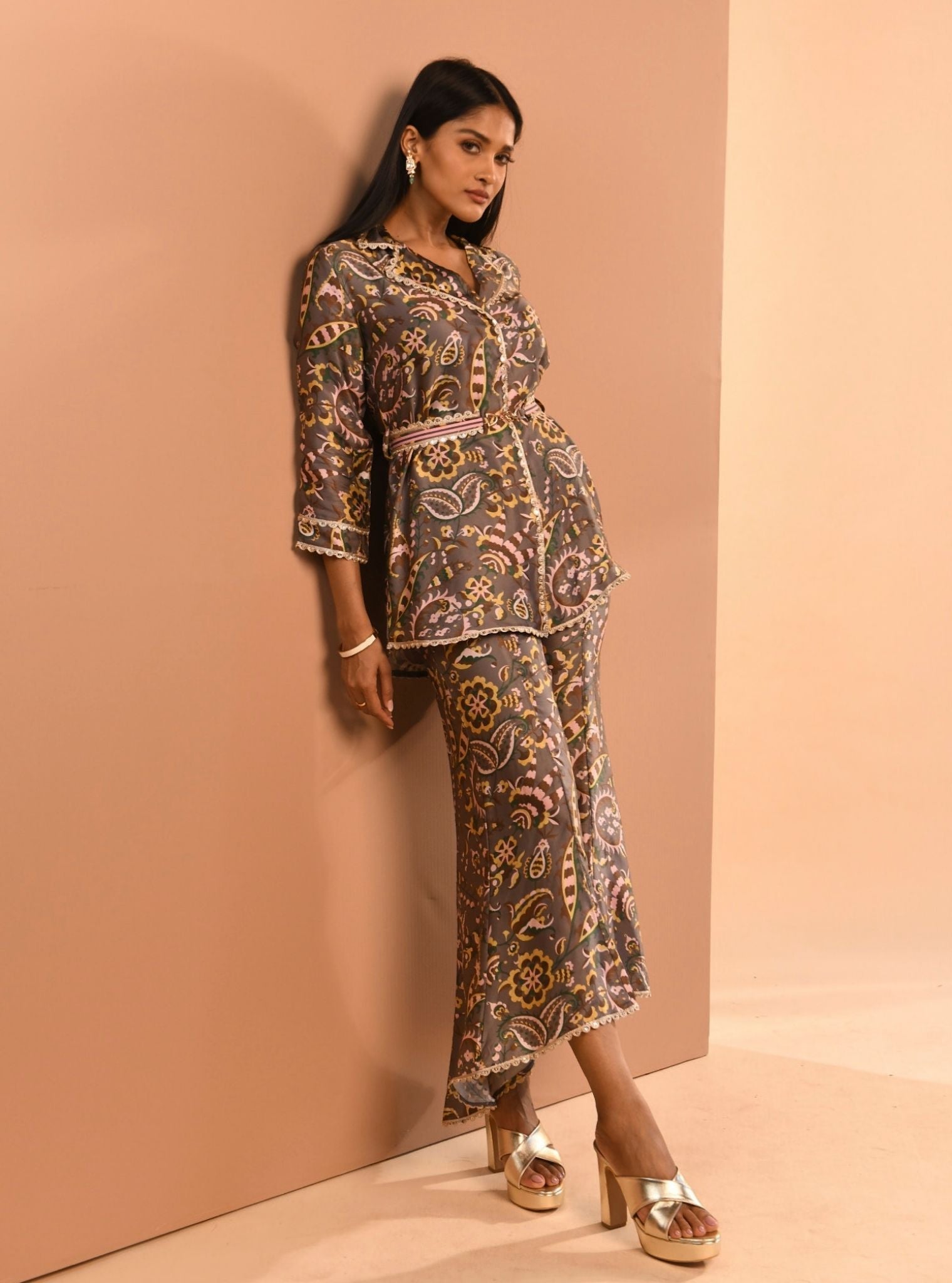 Mulmul Cupro Bree Grey Pant