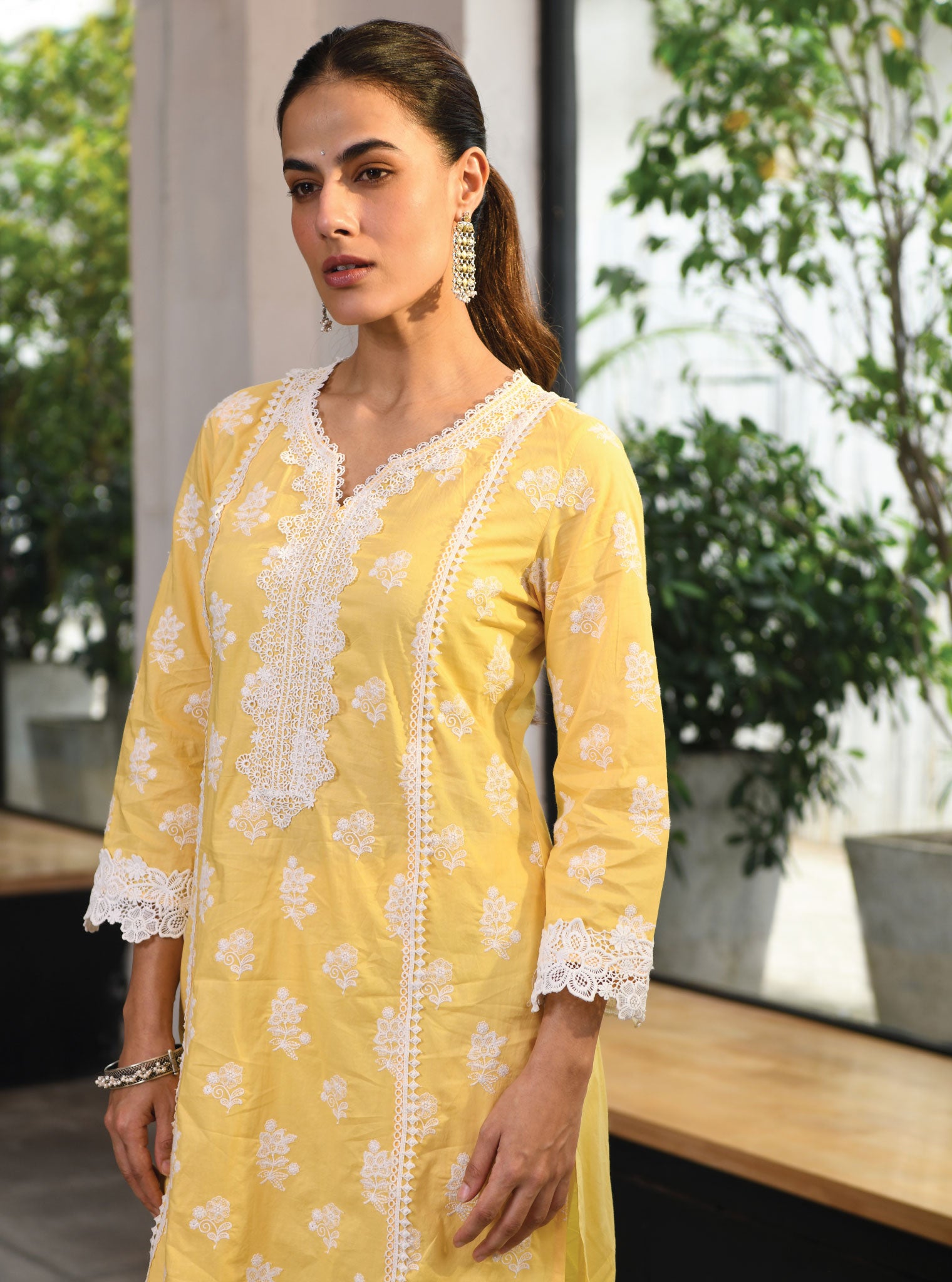 Lisburn Cotton Yellow Kurta Set