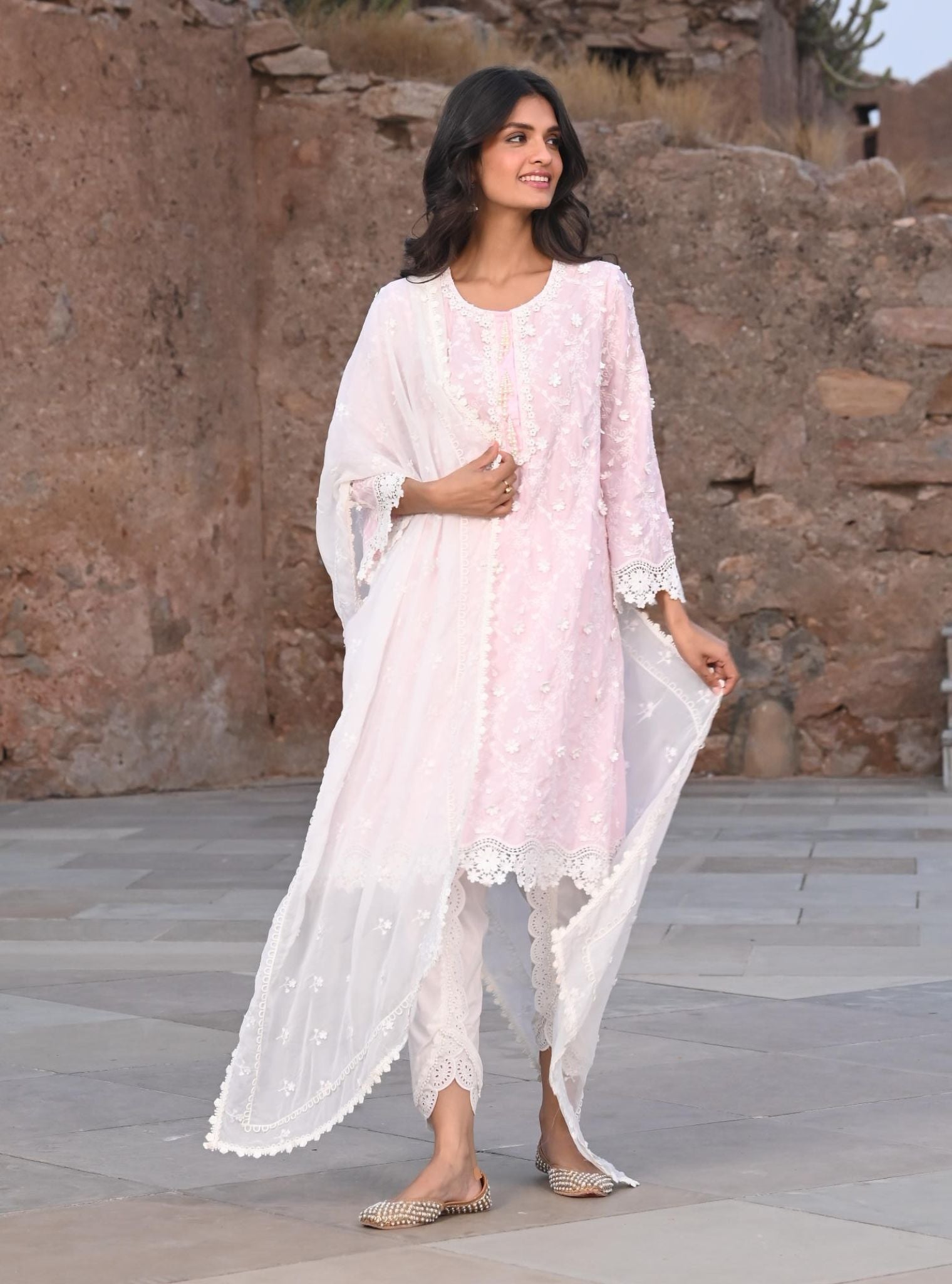Baybreeze Cotton Pink Kurta Set