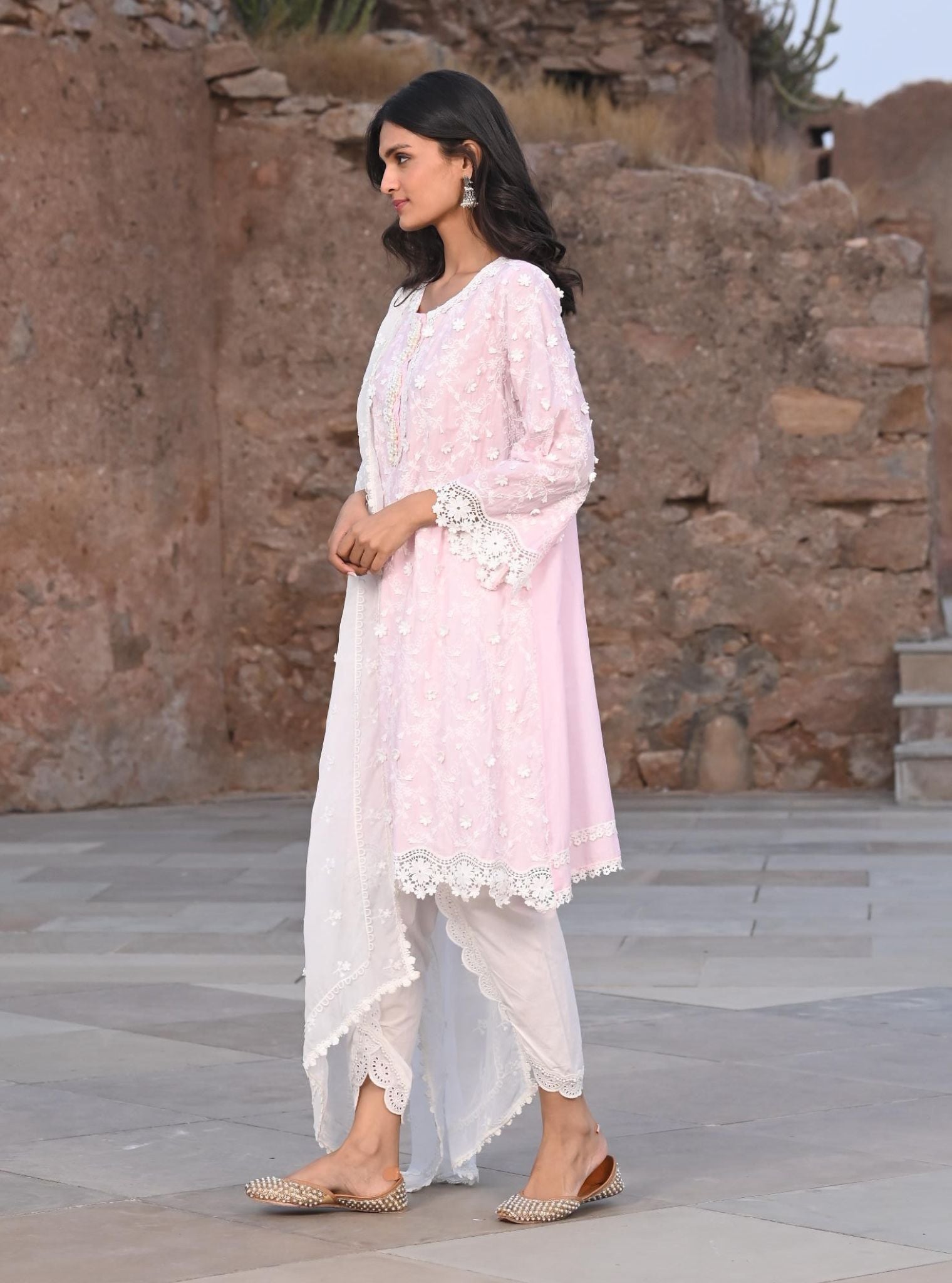 Baybreeze Cotton Pink Kurta Set