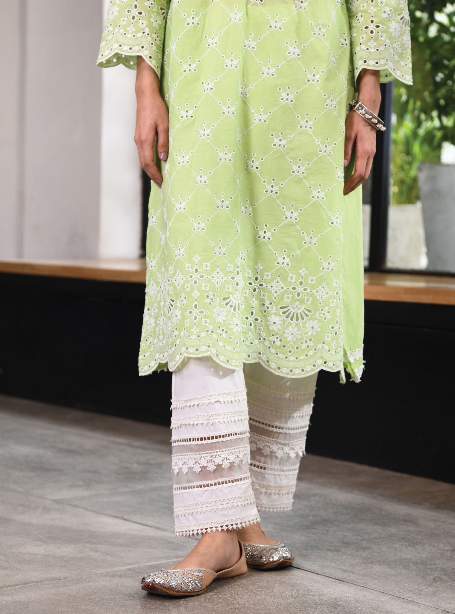 Perth Cotton Green Kurta Set