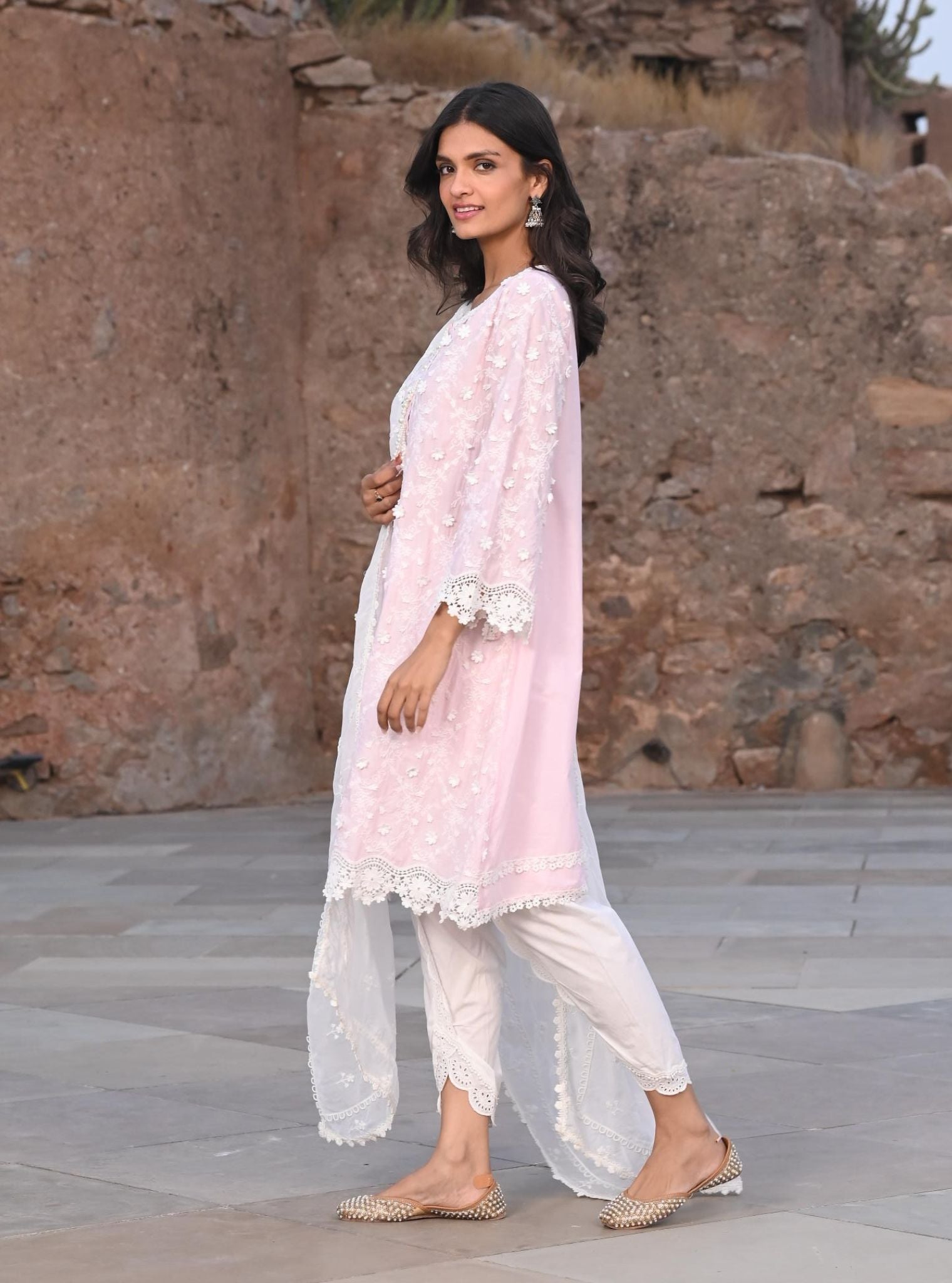 Baybreeze Cotton Pink Kurta Set