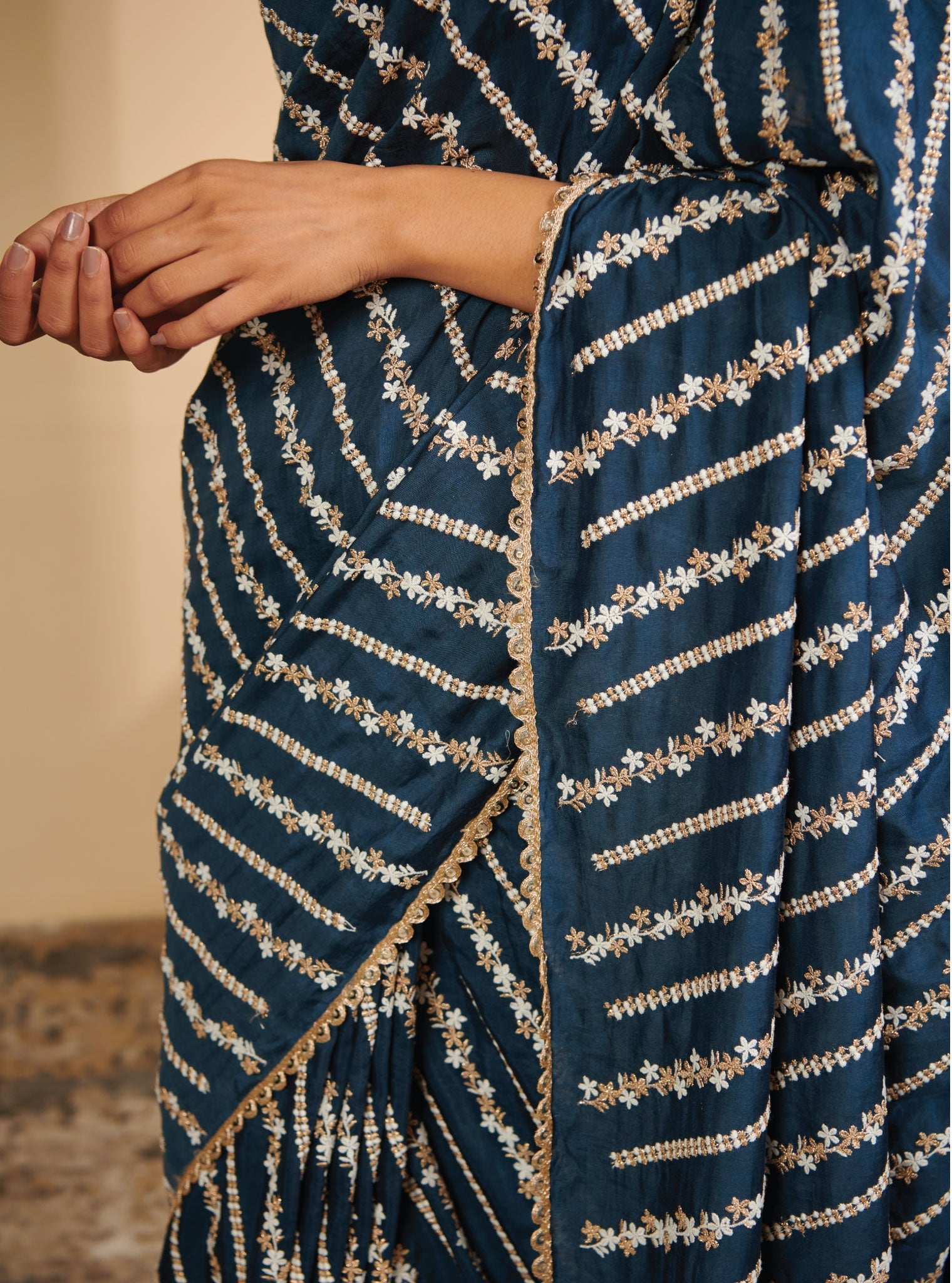 Niska Silk Navy Saree