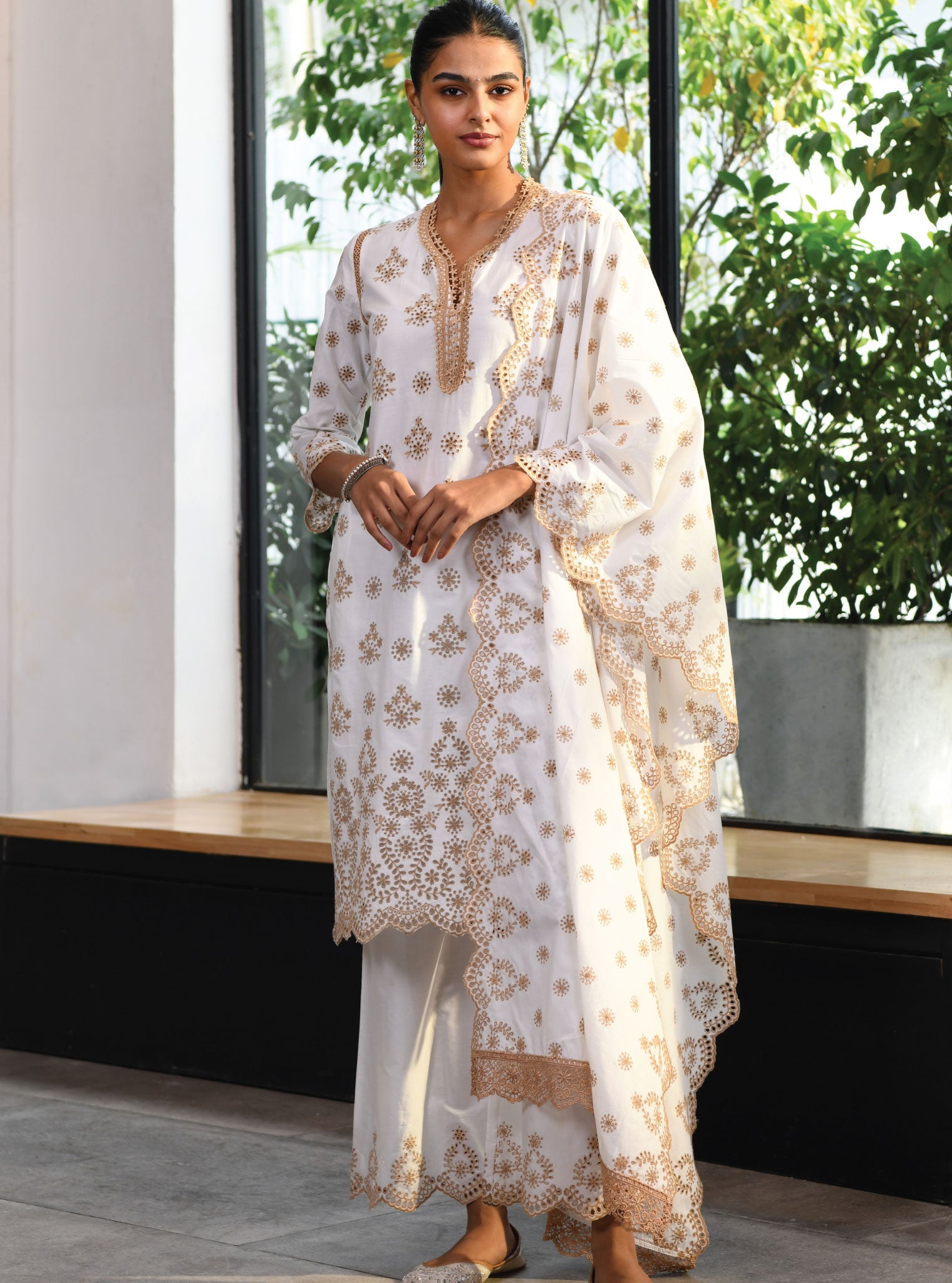 Ripon Cotton White Kurta Set