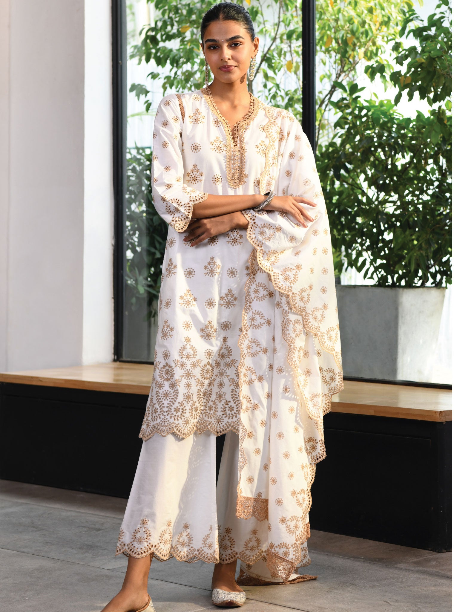 Ripon Cotton White Kurta Set