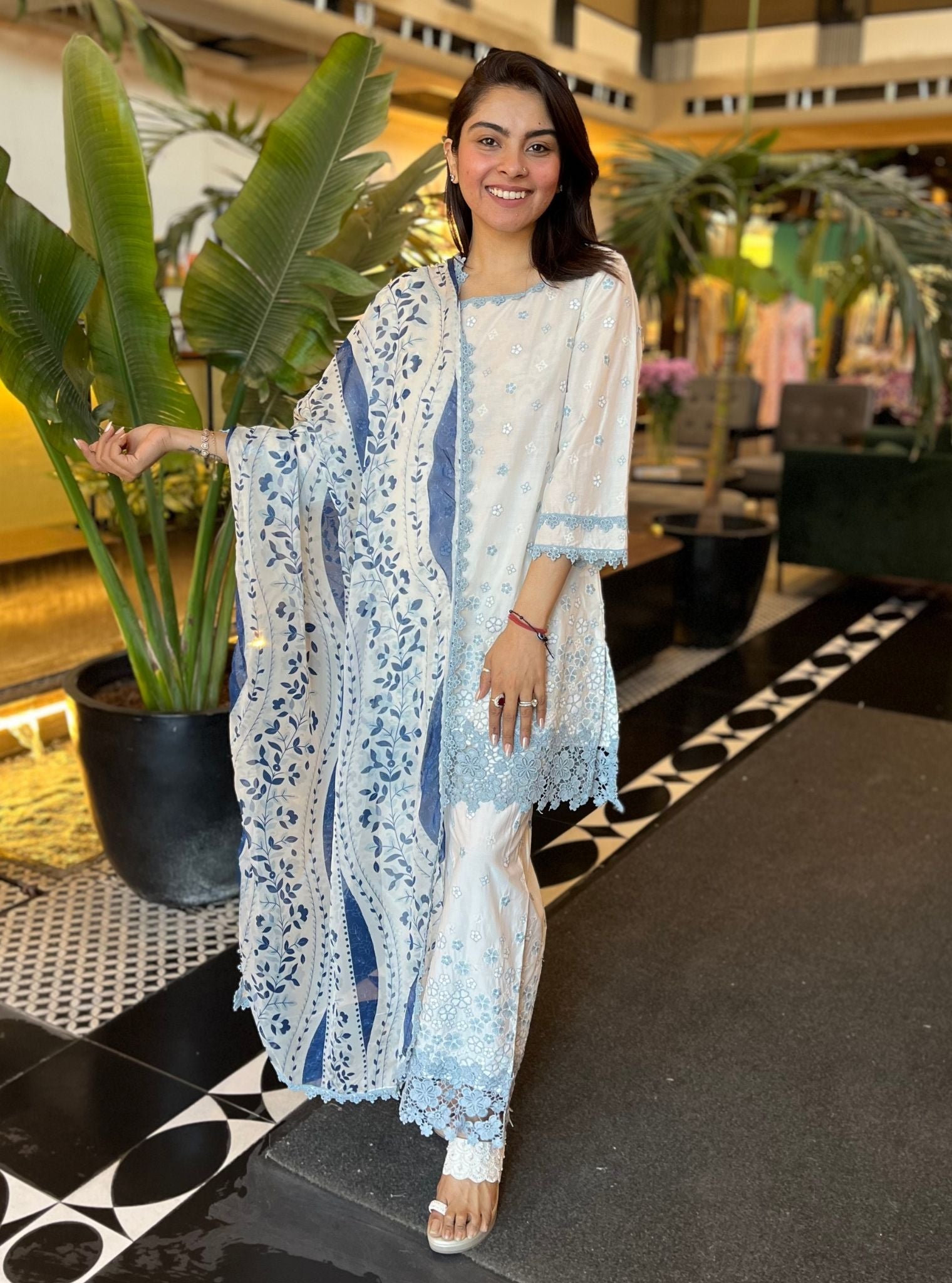 Amiya Cotton White Kurta Set