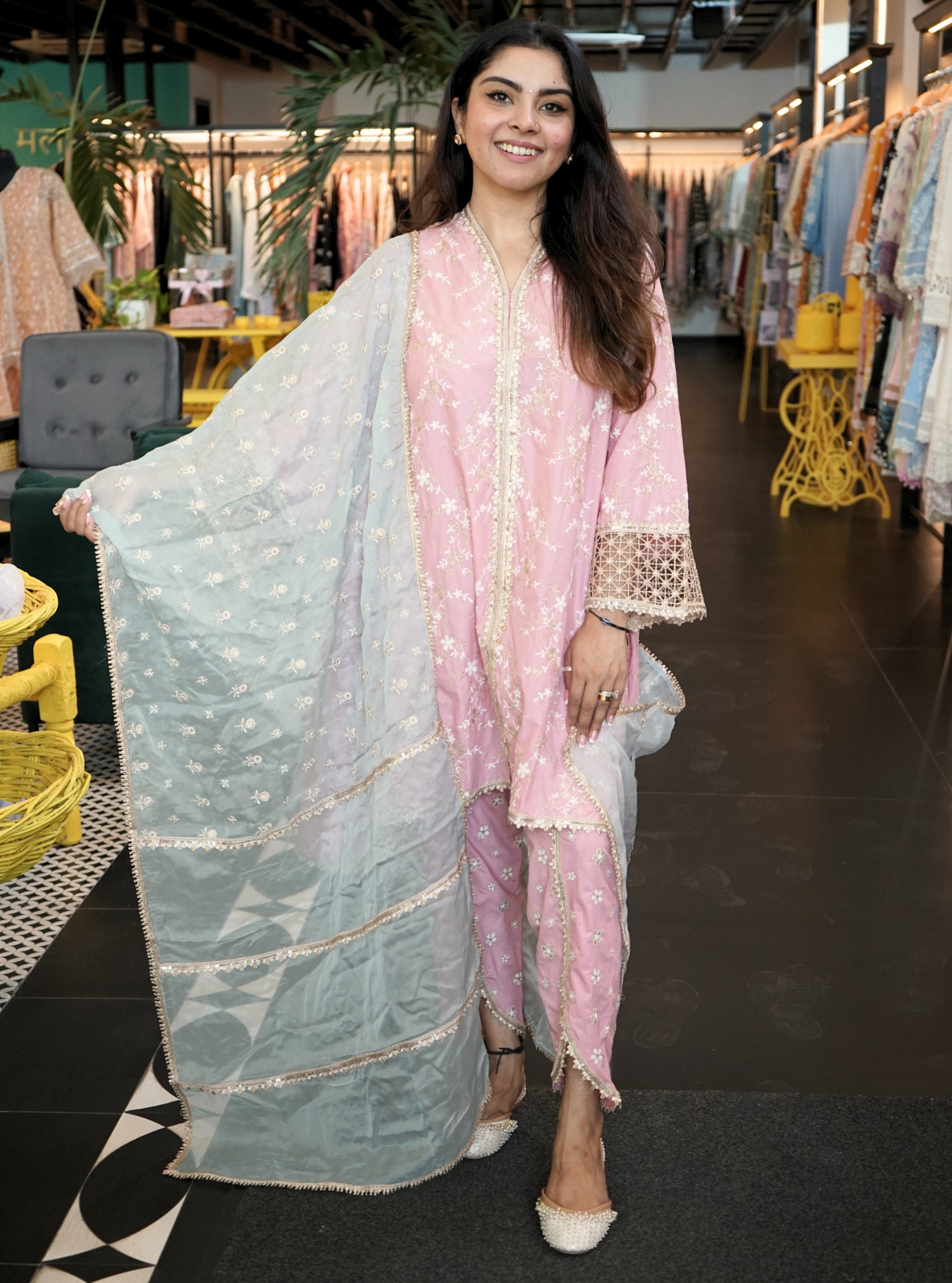 Avira Cotton Pink Kurta Set