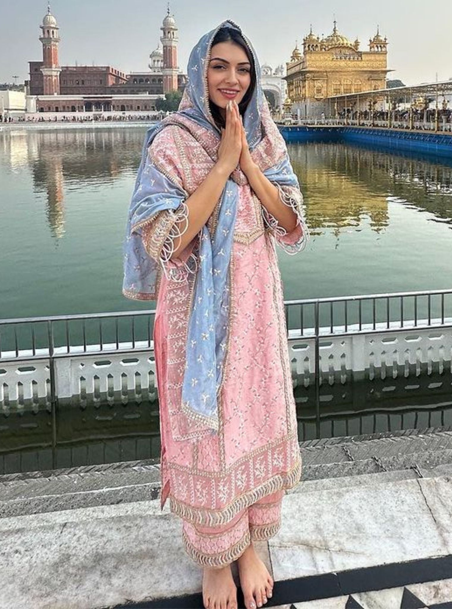 Briti Pima Pink Kurta Set