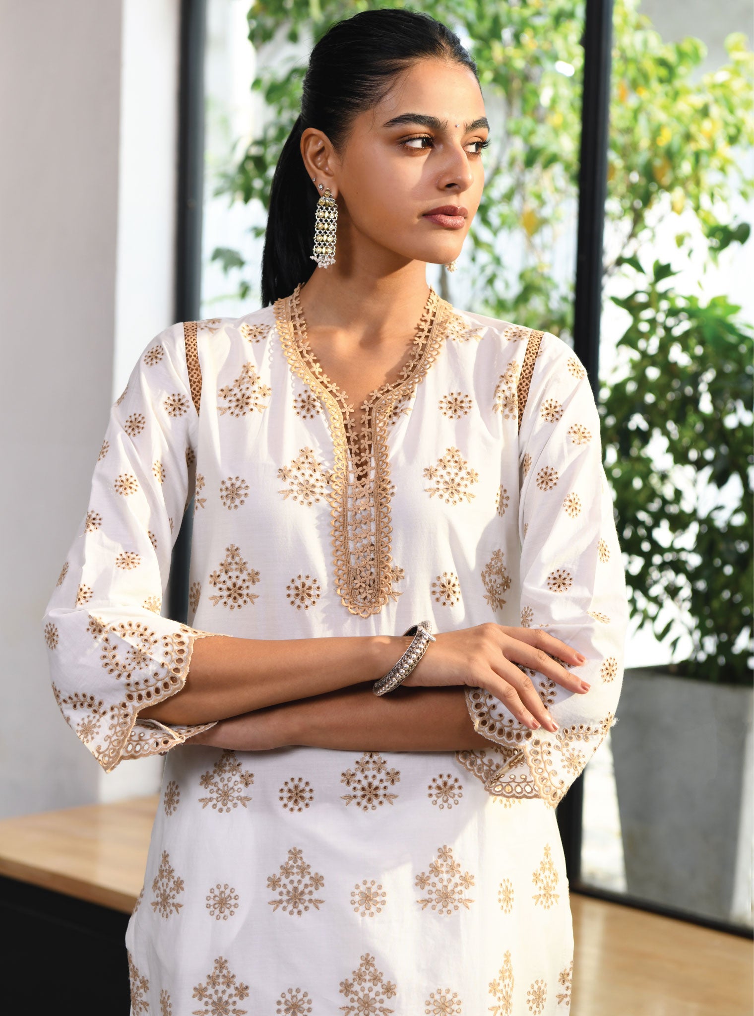 Ripon Cotton White Kurta Set