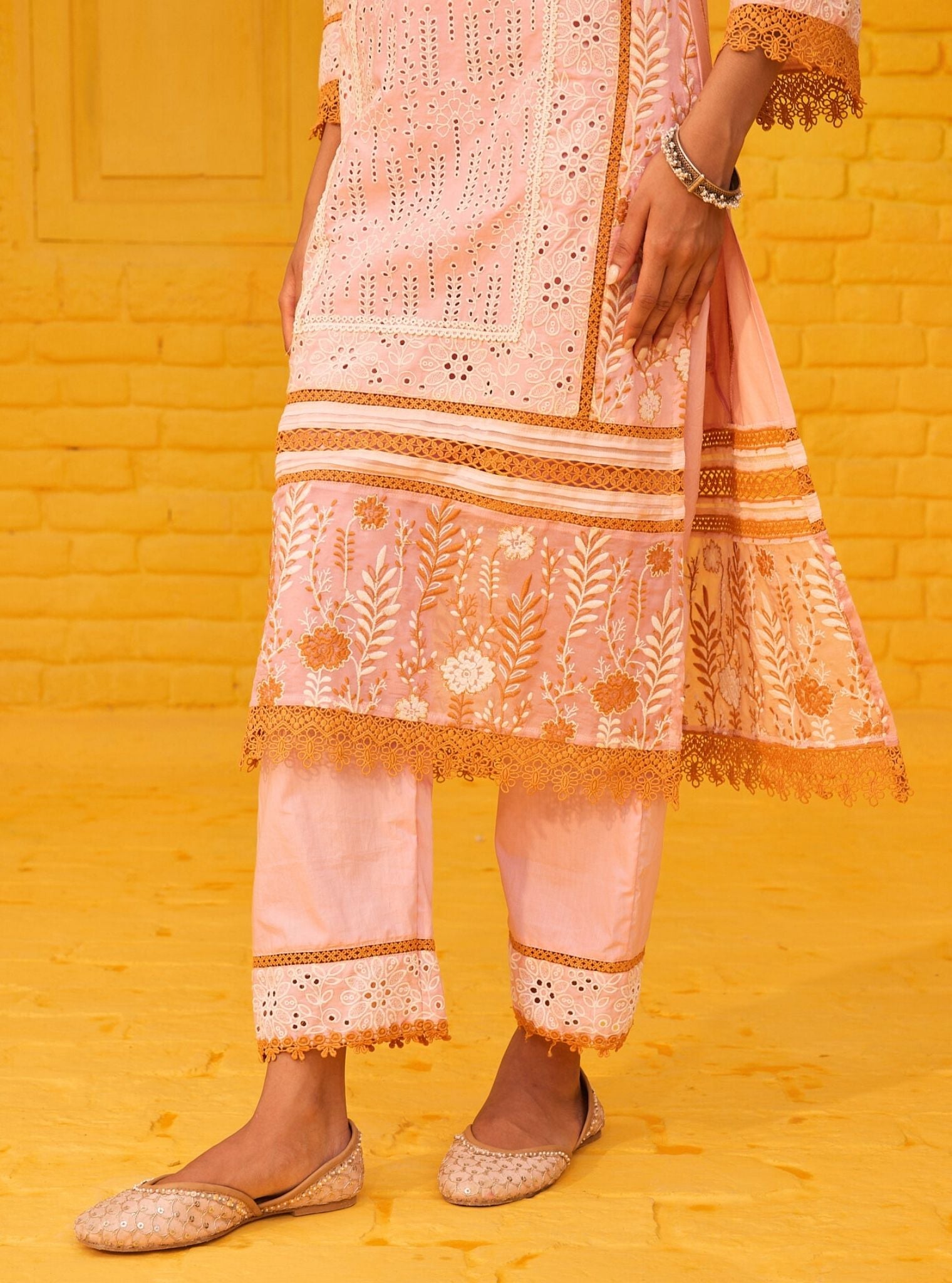 Maithali Cotton Pink Kurta Set