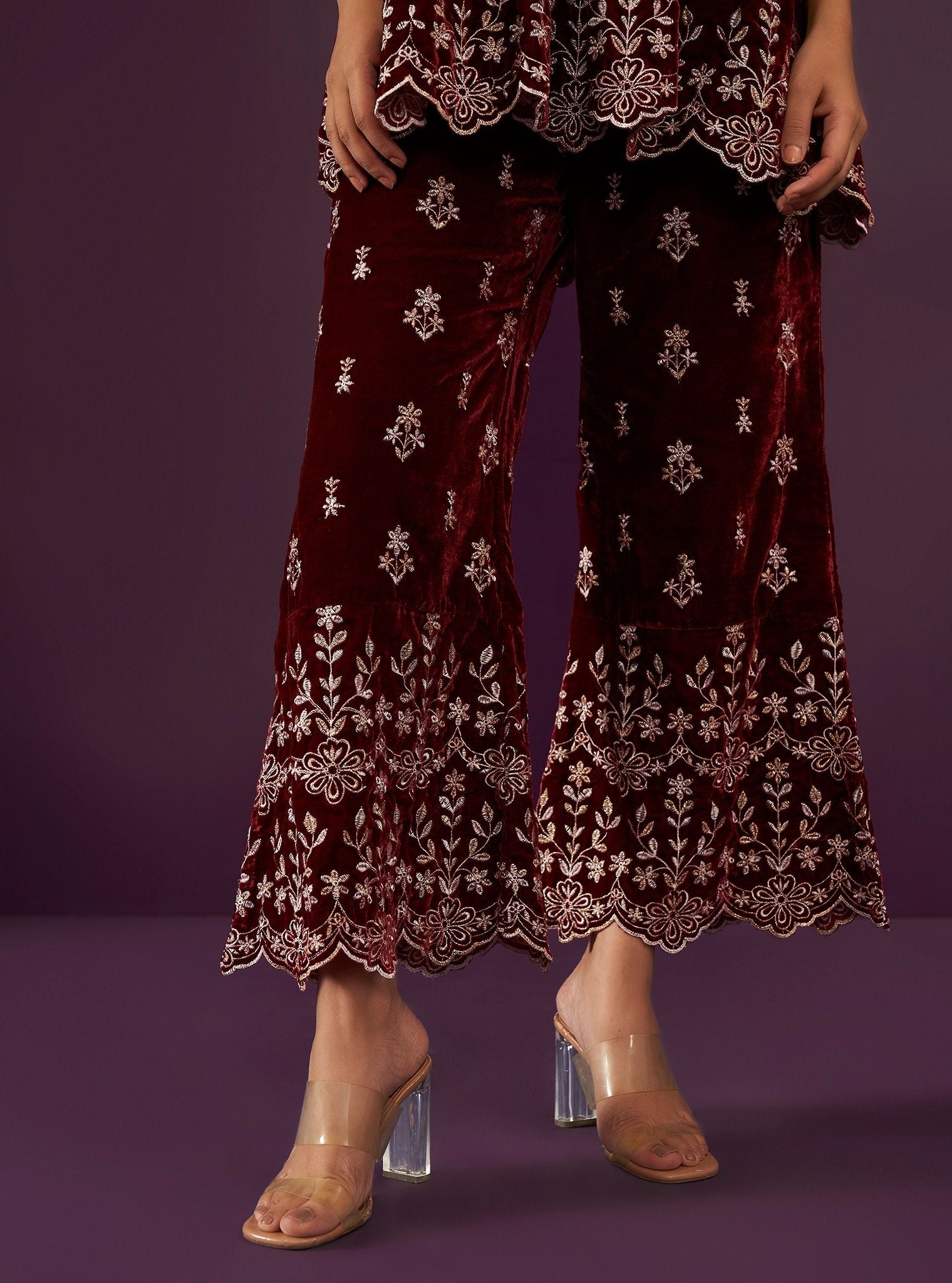 Kessie Velvet Wine Top Set