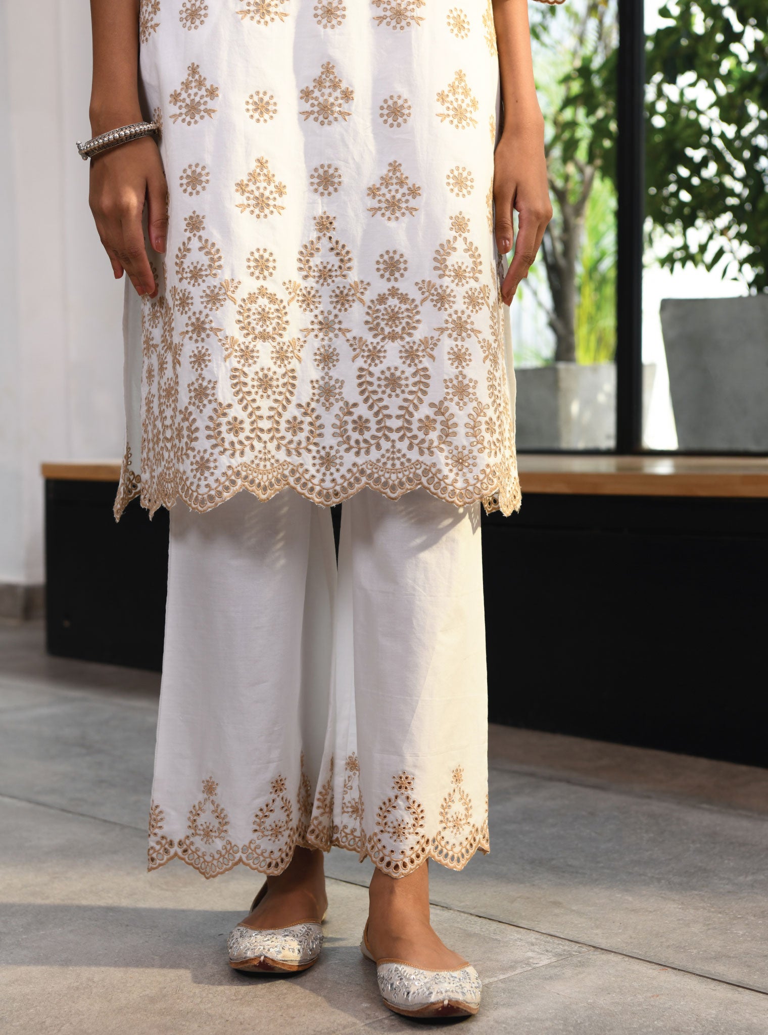 Ripon Cotton White Kurta Set