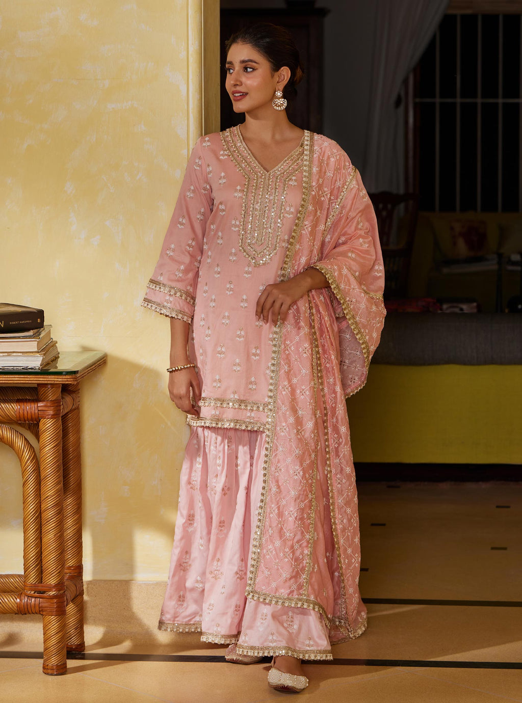 Paulie Pima Pink Kurta Set main image 1