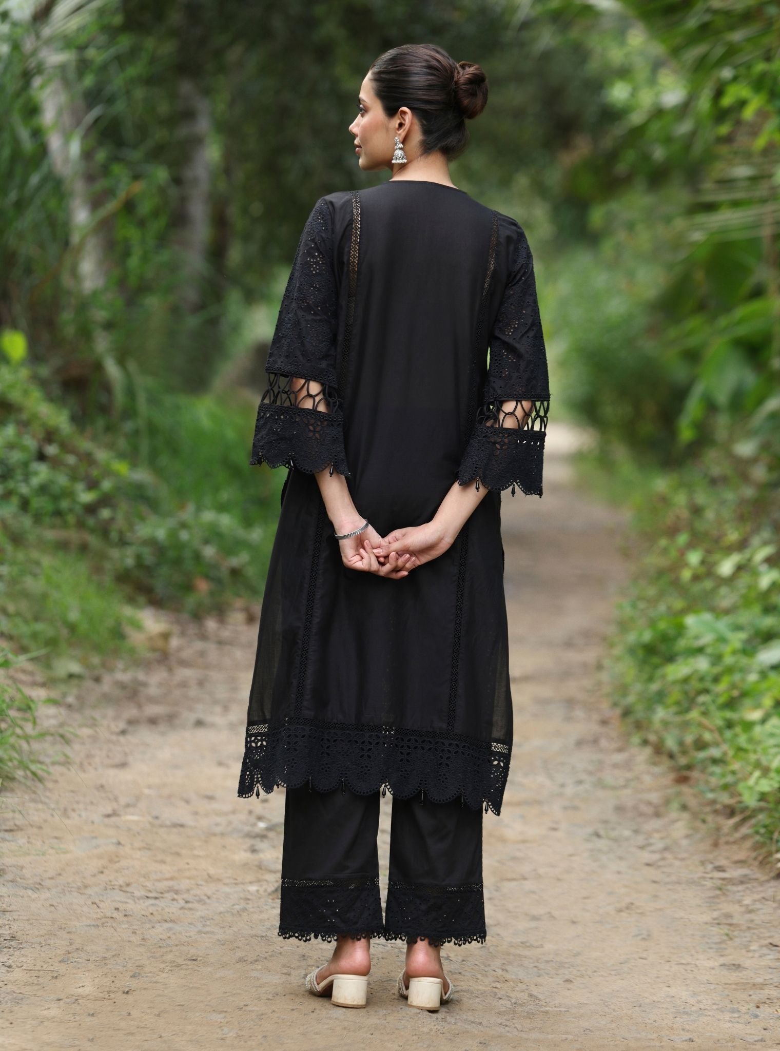 Aaira Supima Cotton Black Kurta Set