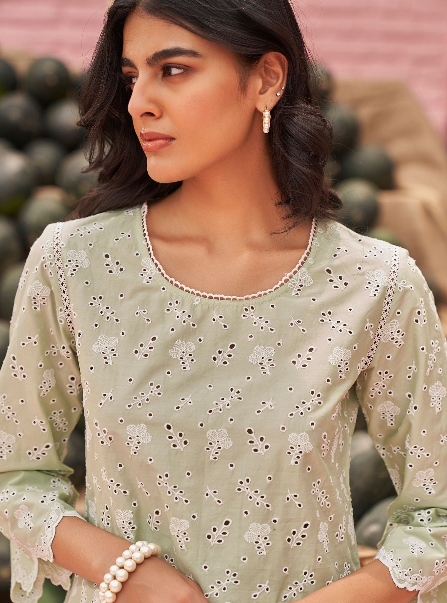 Hannah Cotton Green Co-ord Set