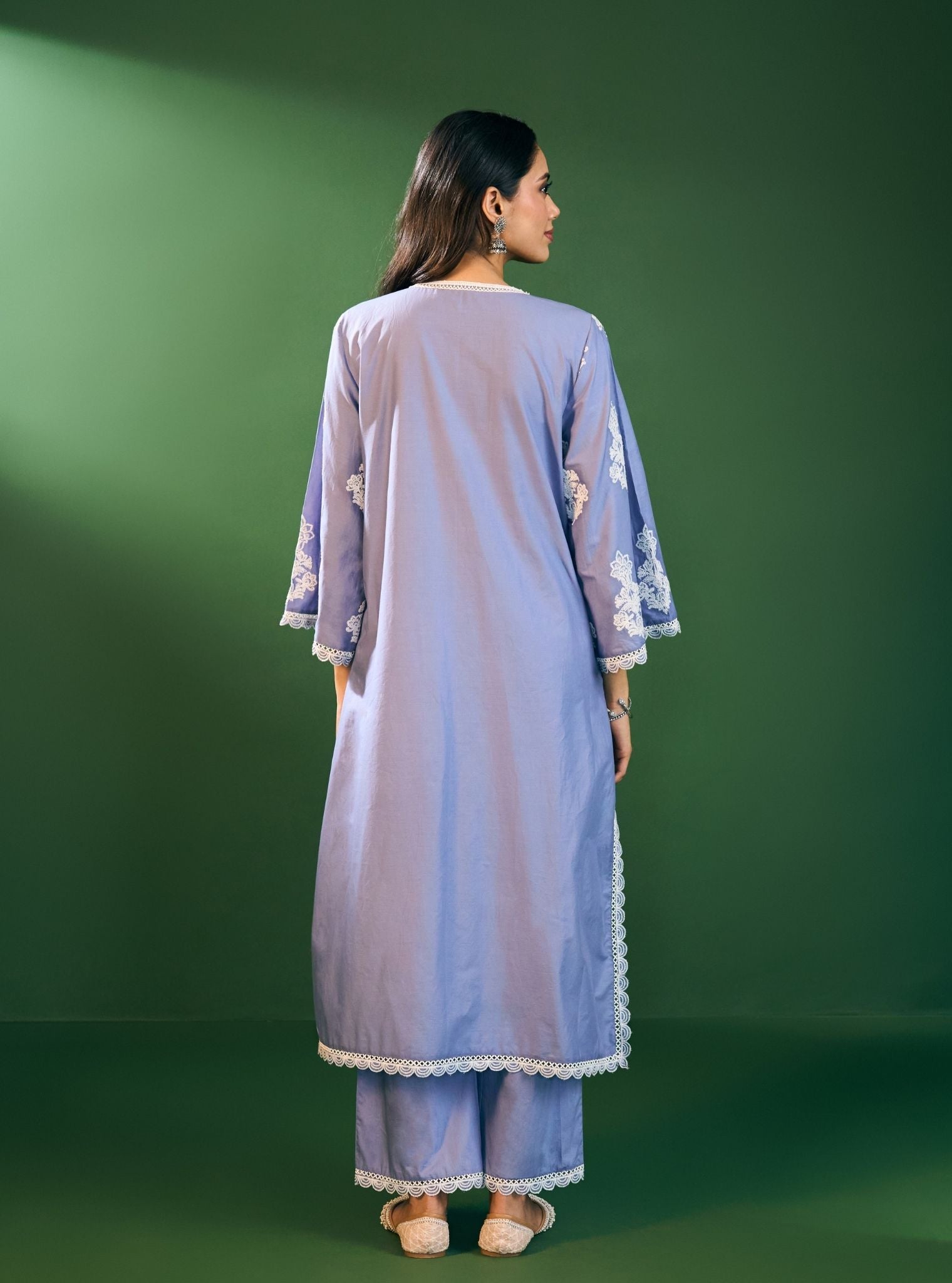 Rimi Cotton Steel Blue Kurta Set